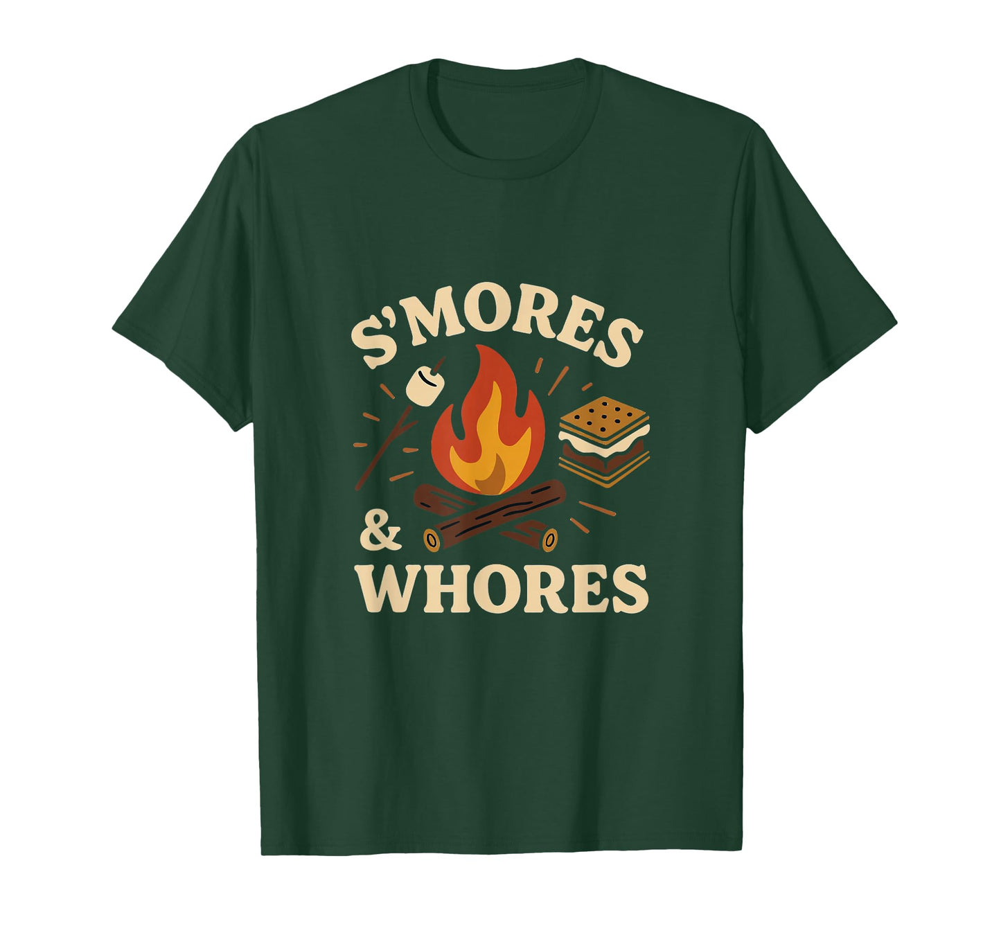S'Mores and Whores Marshmallows Campfire Camping Tees T-Shirt