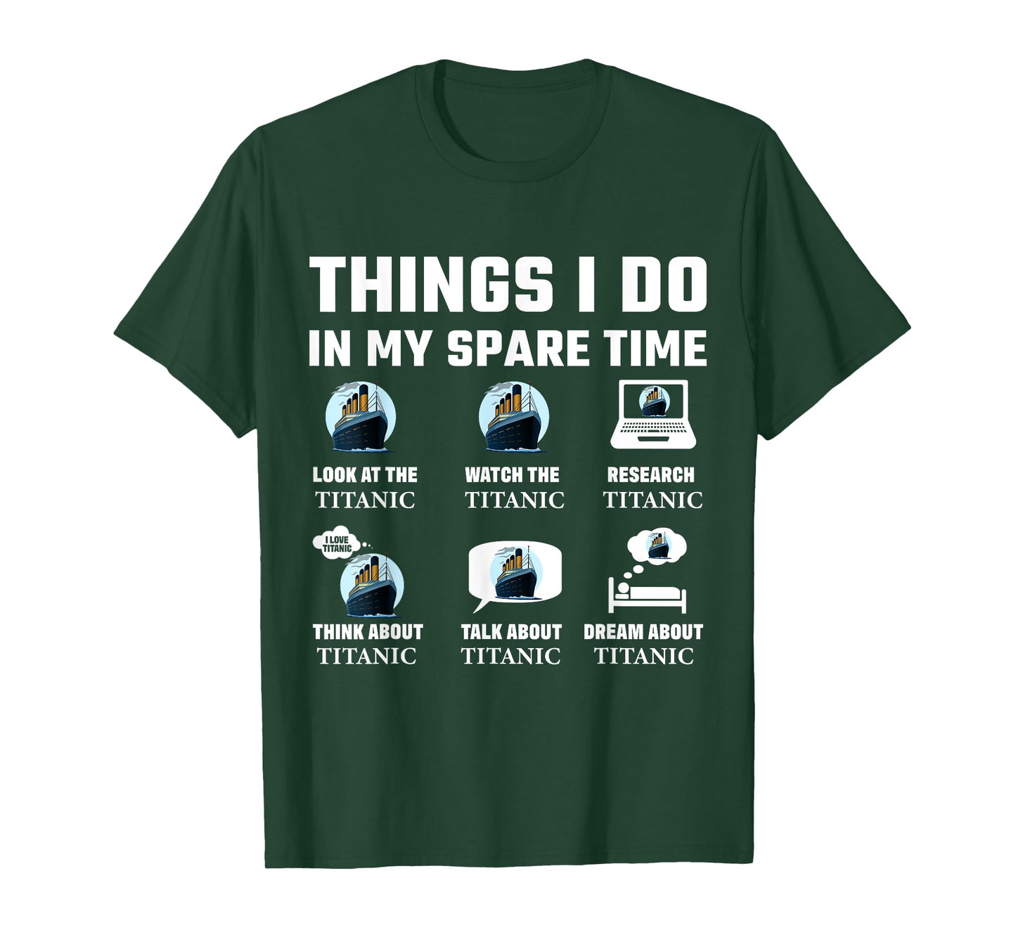 Funny Things I do in my spare time RMS Titanic Boys Birthday T-Shirt