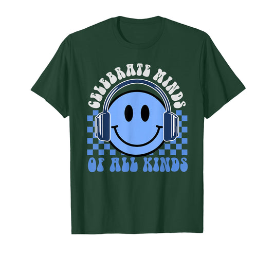 Autism Awareness Acceptance Celebrate Minds All of Kinds T-Shirt
