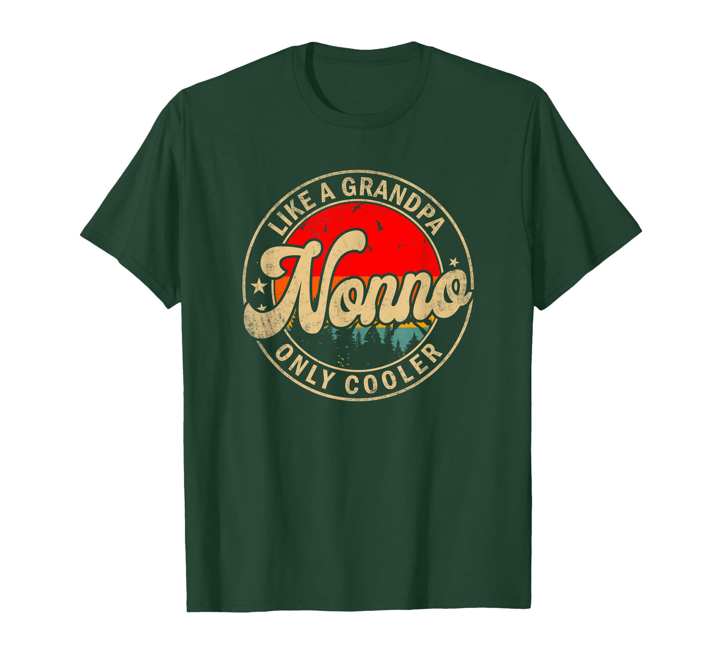 Mens Nonno Like A Grandpa Only Cooler Funny Papa Grandpa T-Shirt