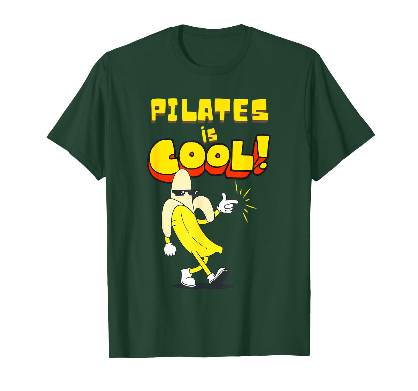 Pilates is Cool Banana Workout Yoga Exercise Mat T-Shirt