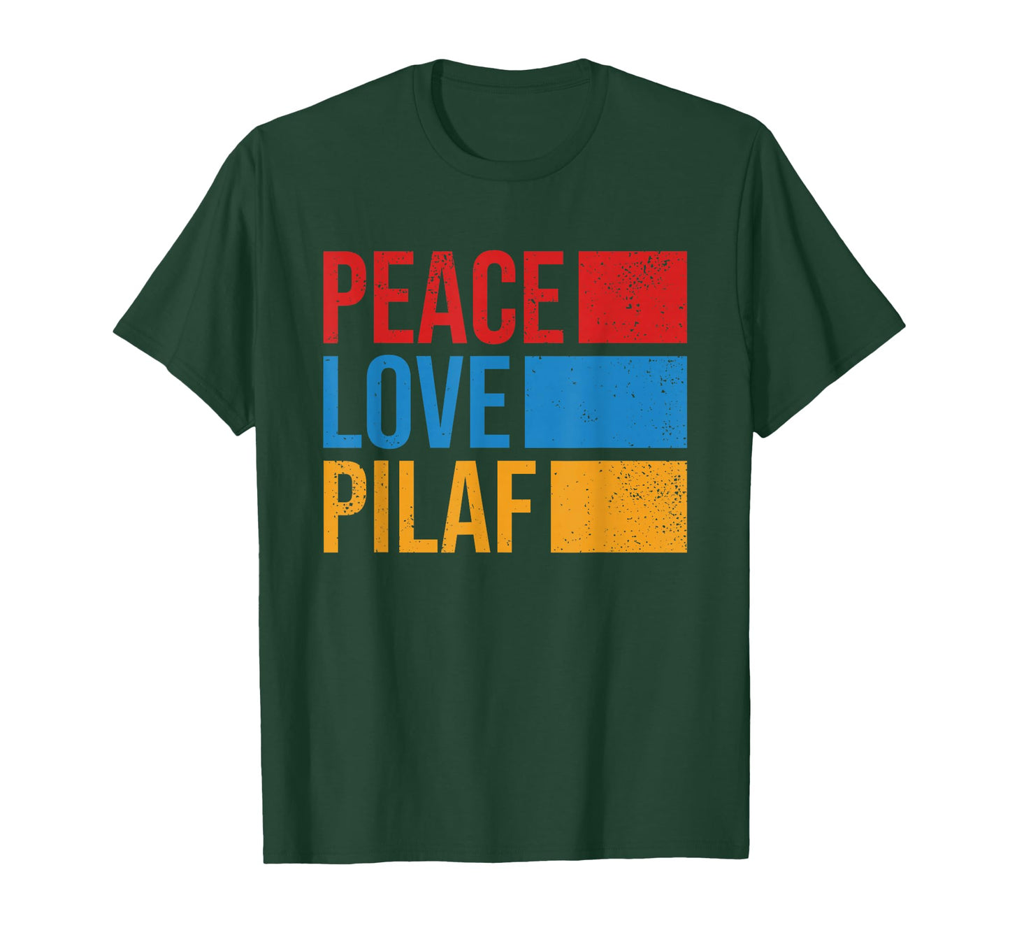 Peace Love Pilaf Armenian Flag Funny Retro Vintage Armenia T-Shirt