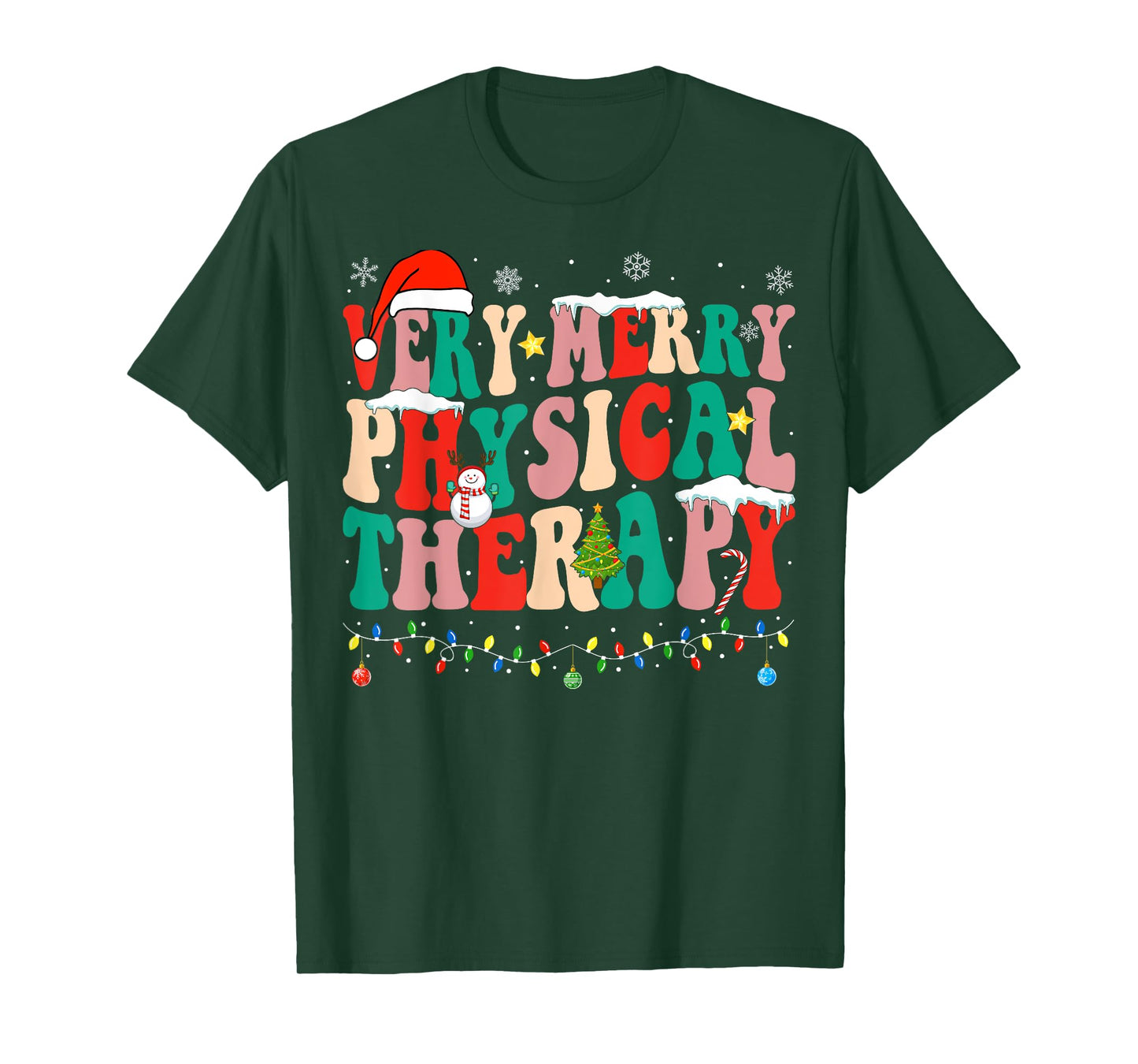 Very Merry Physical Therapy Christmas Physical Therapist PT T-Shirt