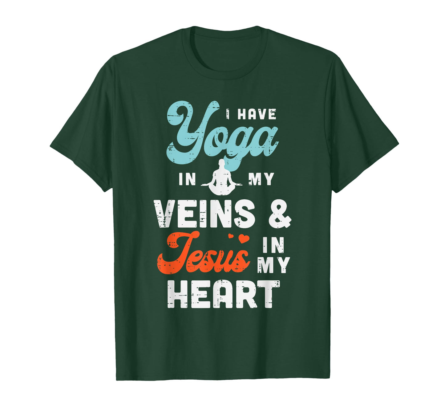 Yoga Veins Jesus Heart Asana Yogi God Jesus Christian Gift T-Shirt