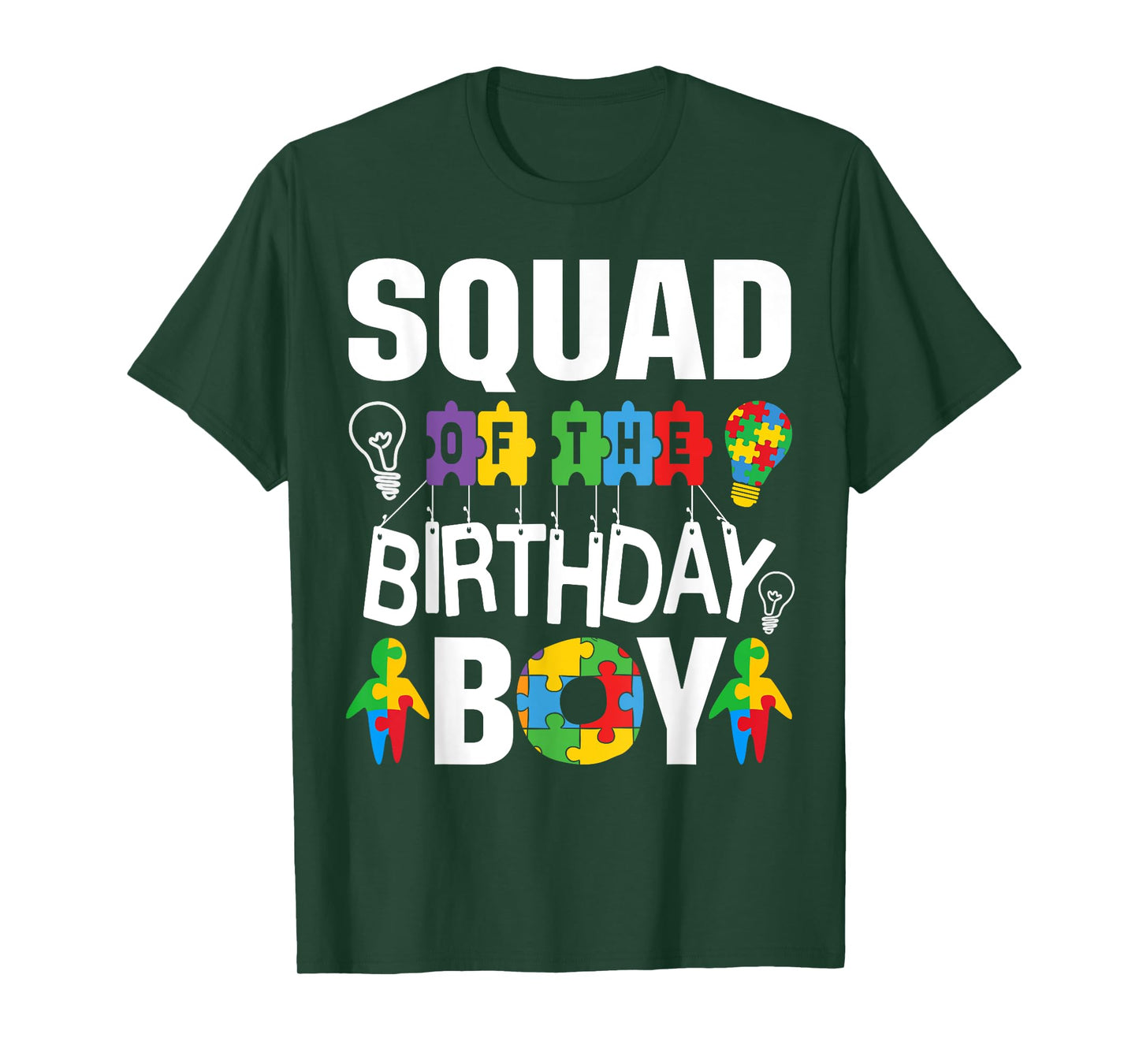 Squad Of The Birthday Boy Autism T-Shirt