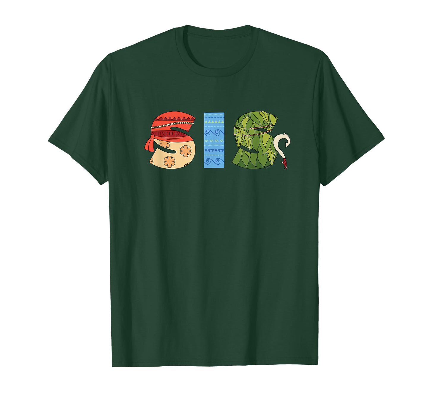 Disney Moana Letters "Sis" Brother Family Trip Vacation T-Shirt