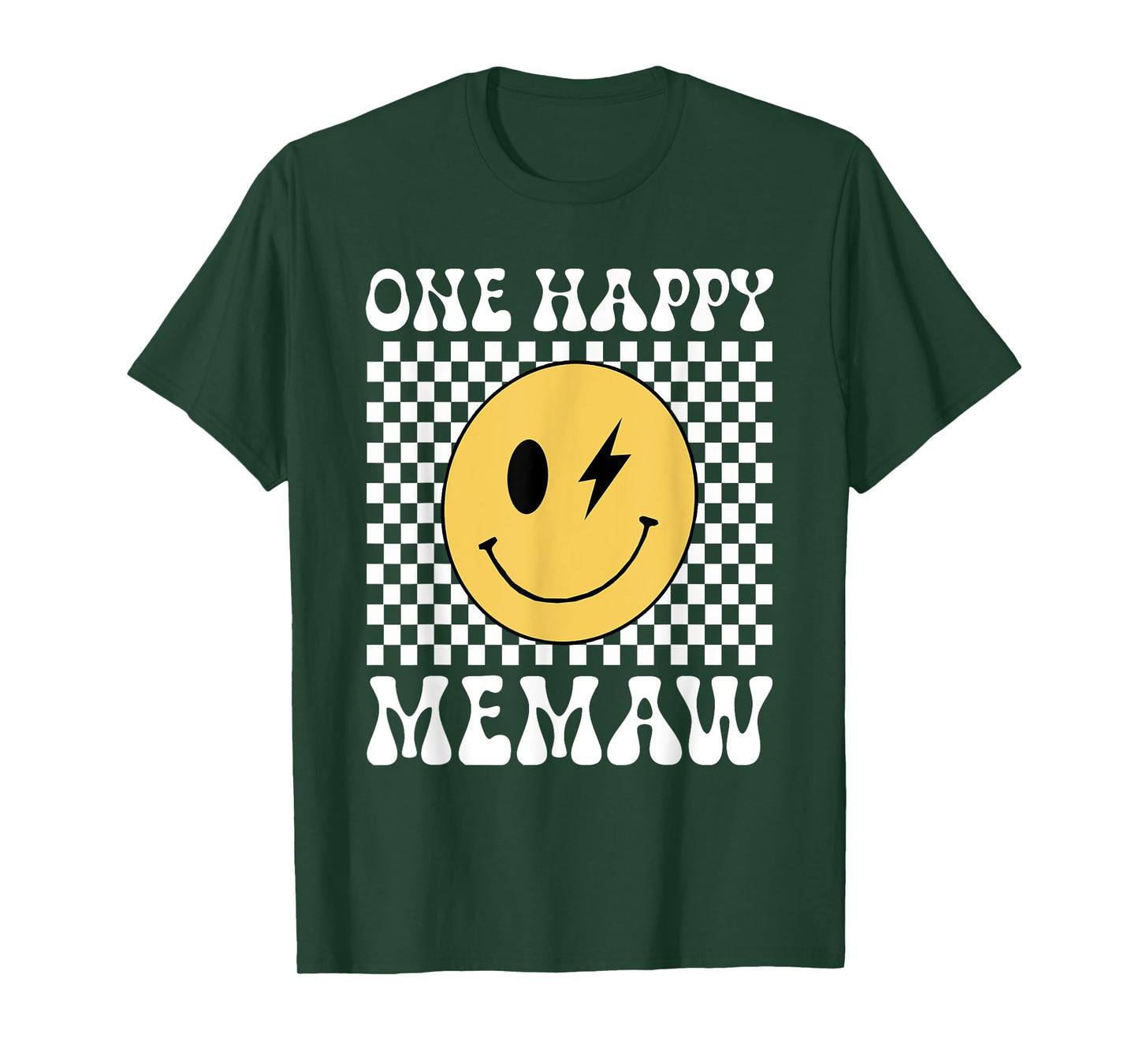 Groovy Memaw One Happy Dude Birthday Family Matching T-Shirt