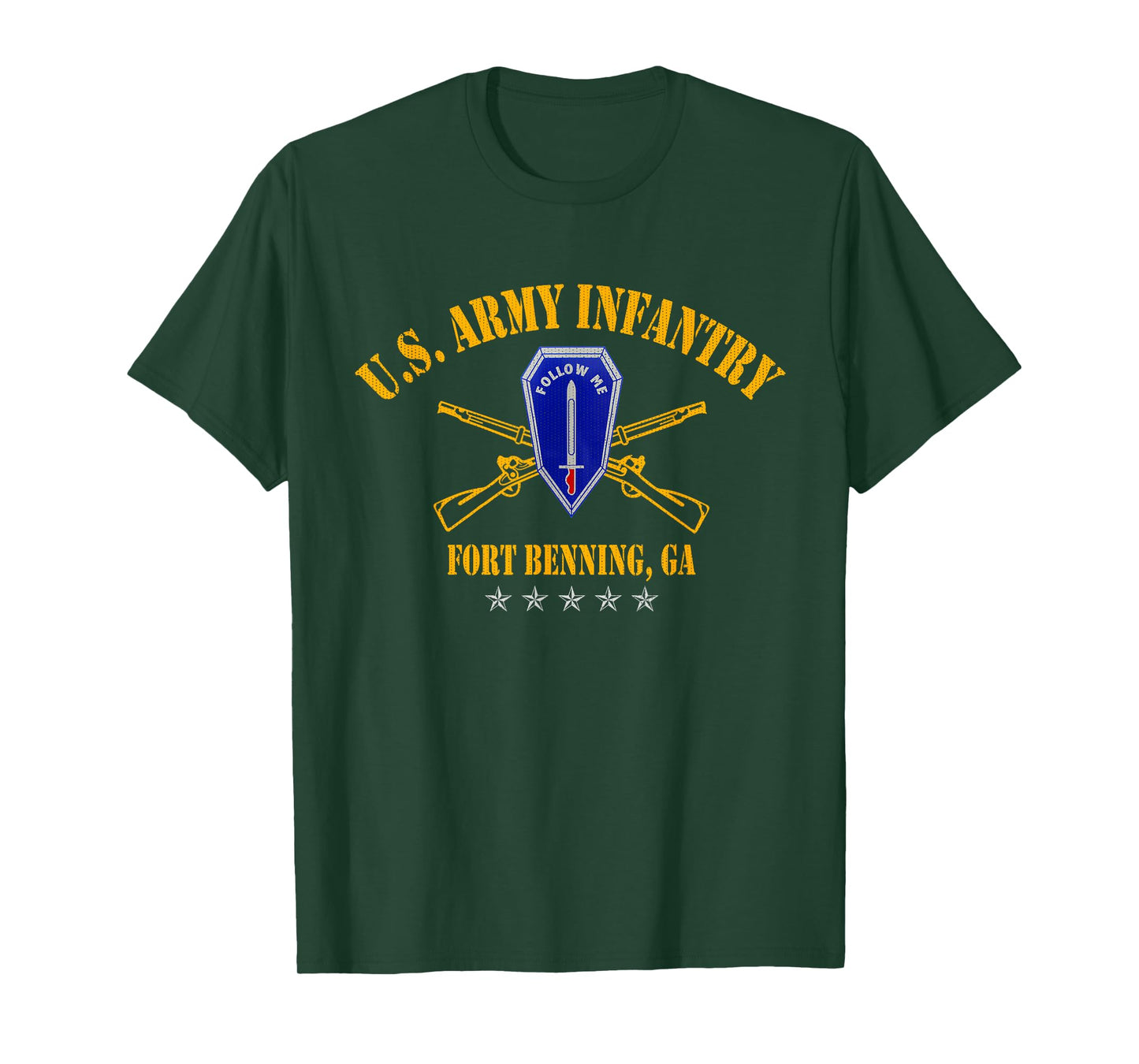 Infantry School Fort Benning Veteran Patriotic 4th of July T-Shirt