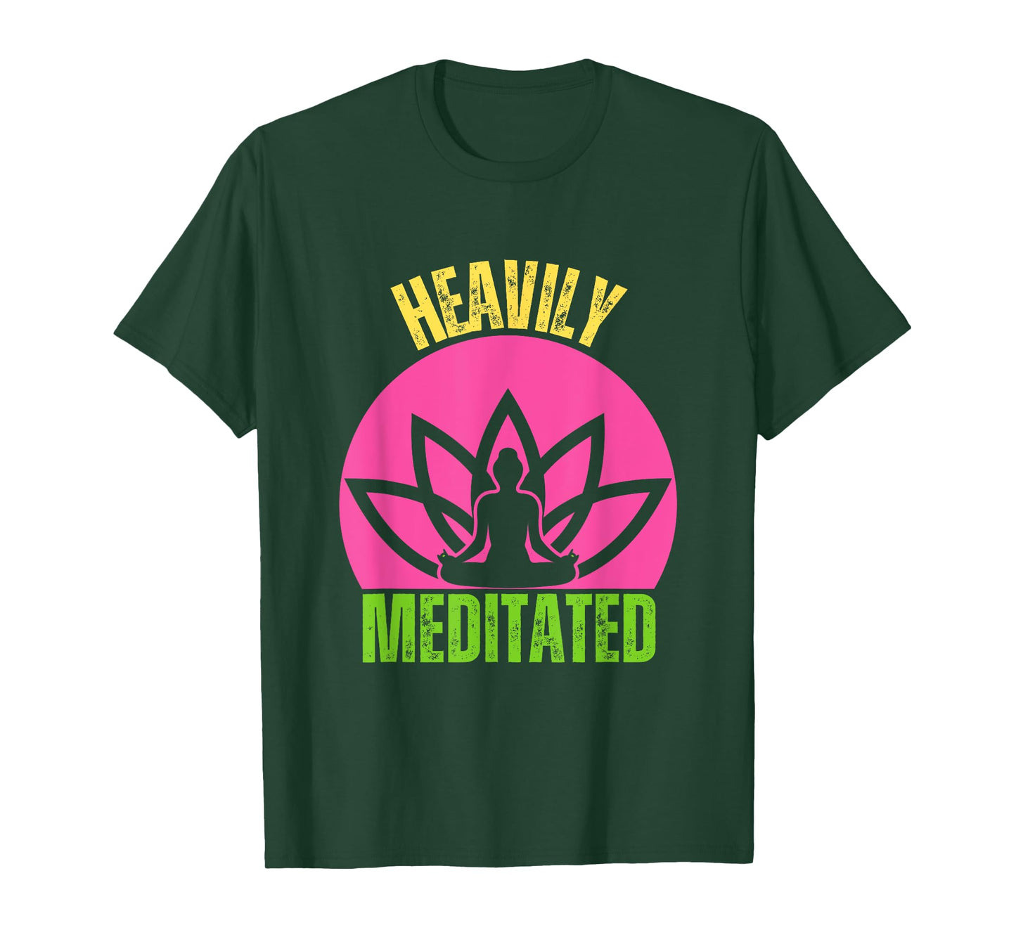 Heavily Meditated Spiritual Warrior Yoga Vintage Sunset T-Shirt