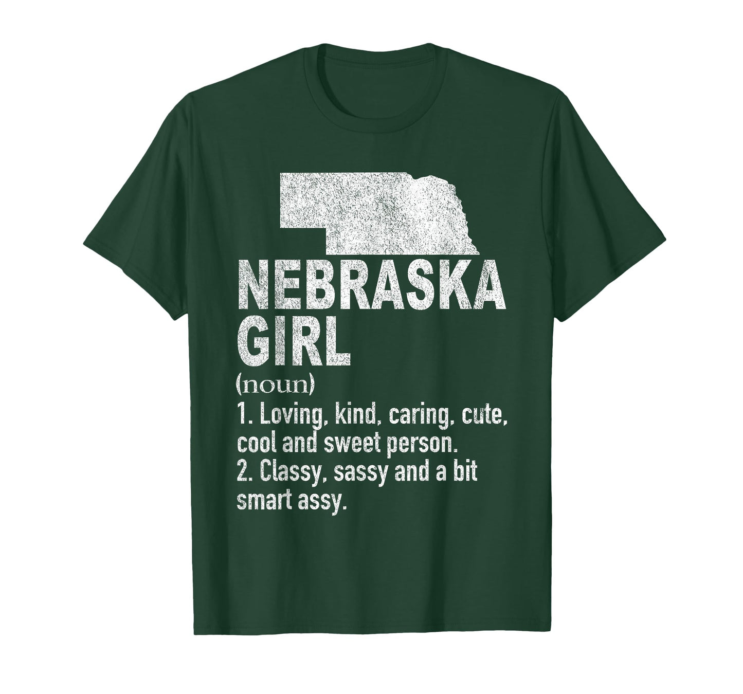 Nebraska Girl Definition Funny Hometown Home Nebraska T-Shirt