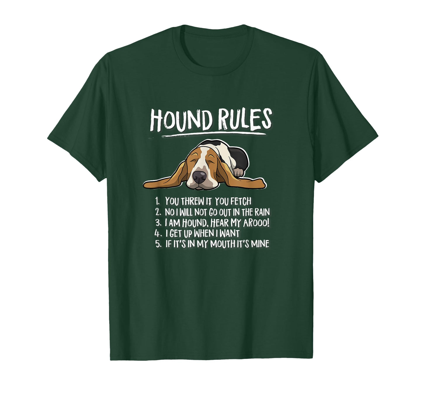 Cute Sleeping Nap Rules Basset Hound Lover T-Shirt