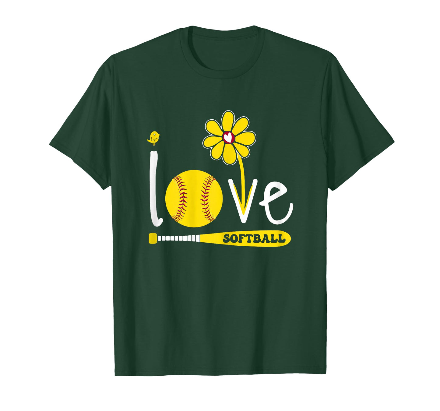 Women Softball-Shirt Girls I Love Softball Teen Girl T-Shirt