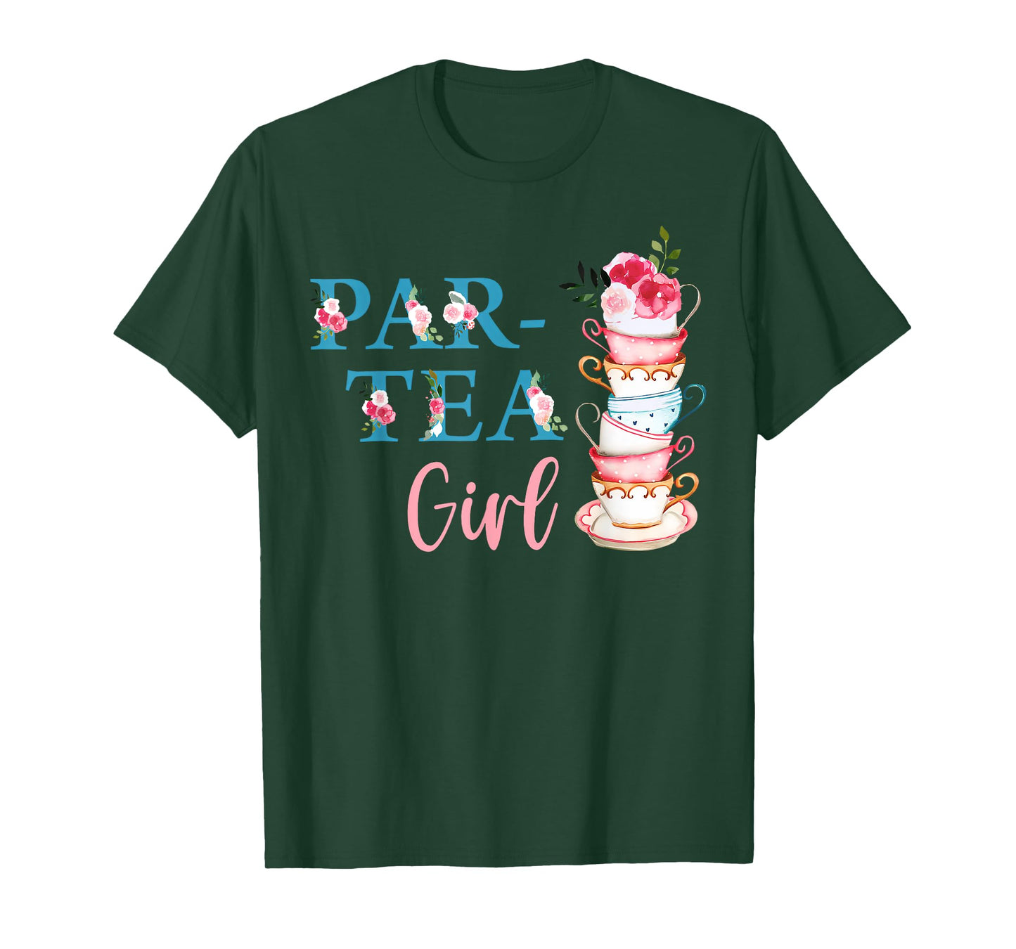 Par-tea Girl 2nd Birthday Teapot Tea For Two Birthday Party T-Shirt