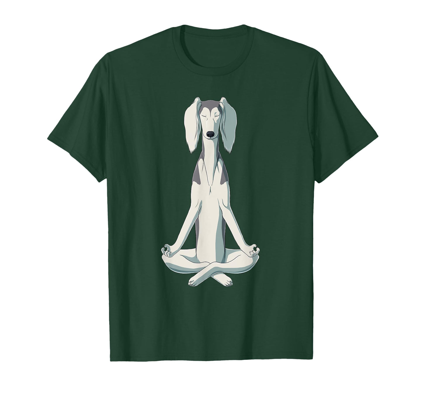 Funny Yoga Dog Saluki T-Shirt for Men Women Girls Kids