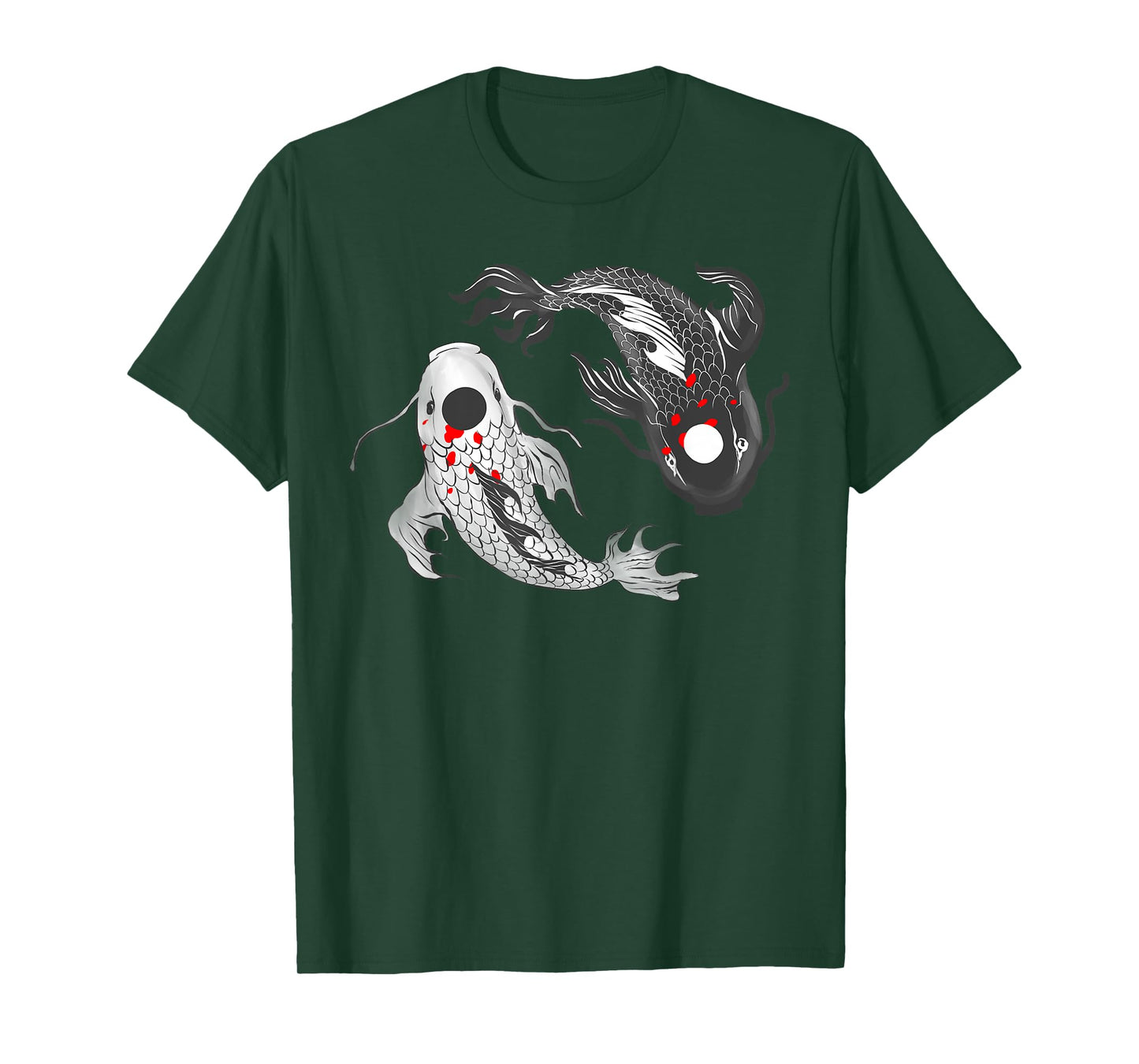 Koi Fish Carp Funny Yin Yang Balance Life Men Women T-Shirt