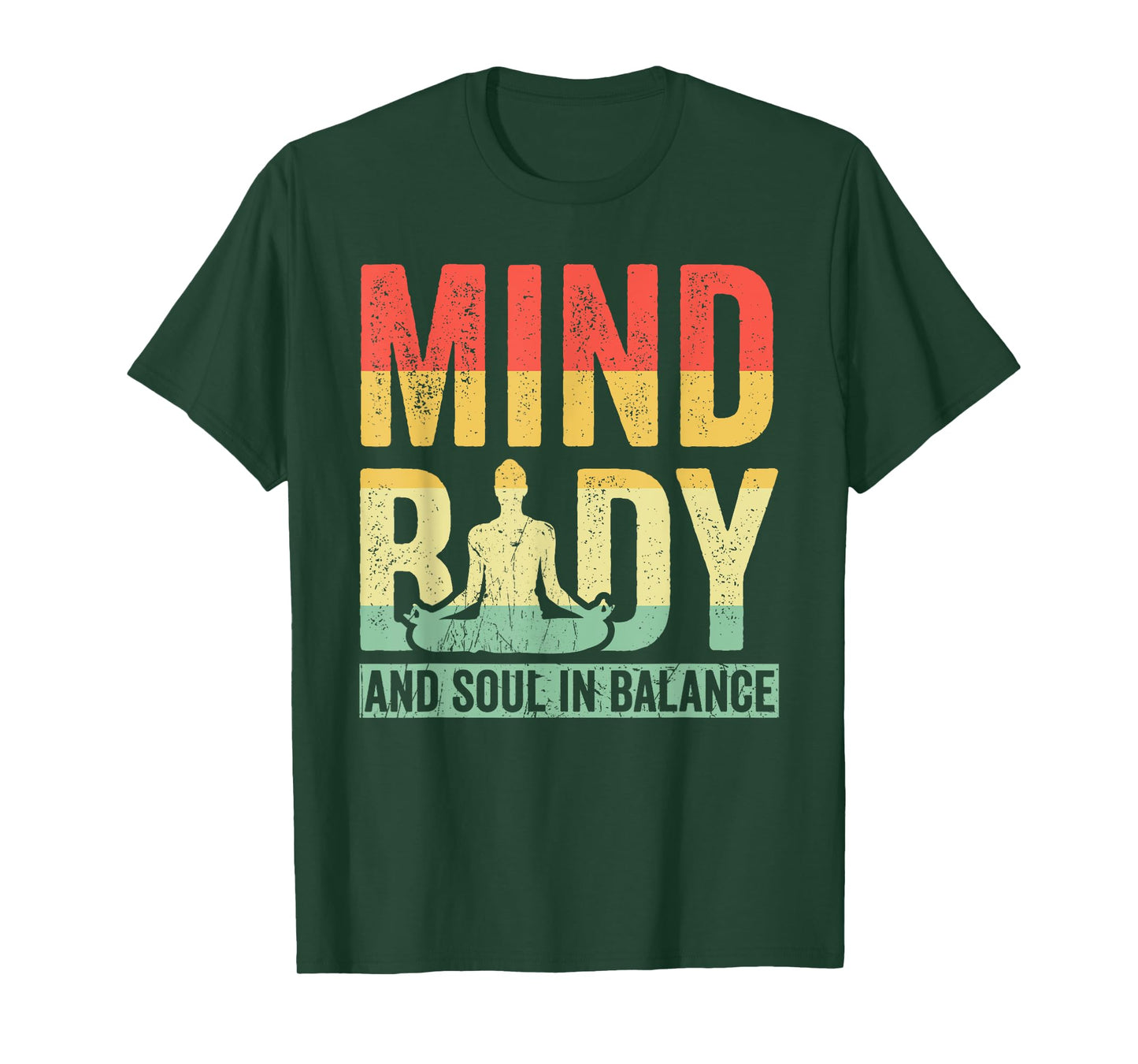 Mind Body And Soul In Balance Yoga Meditation T-Shirt