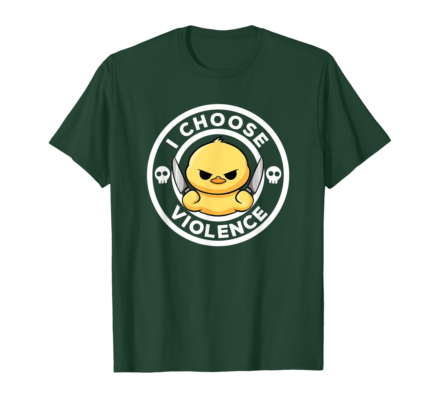 I Choose Violence Today Duck Irony And Sarcasm Funny Duck T-Shirt