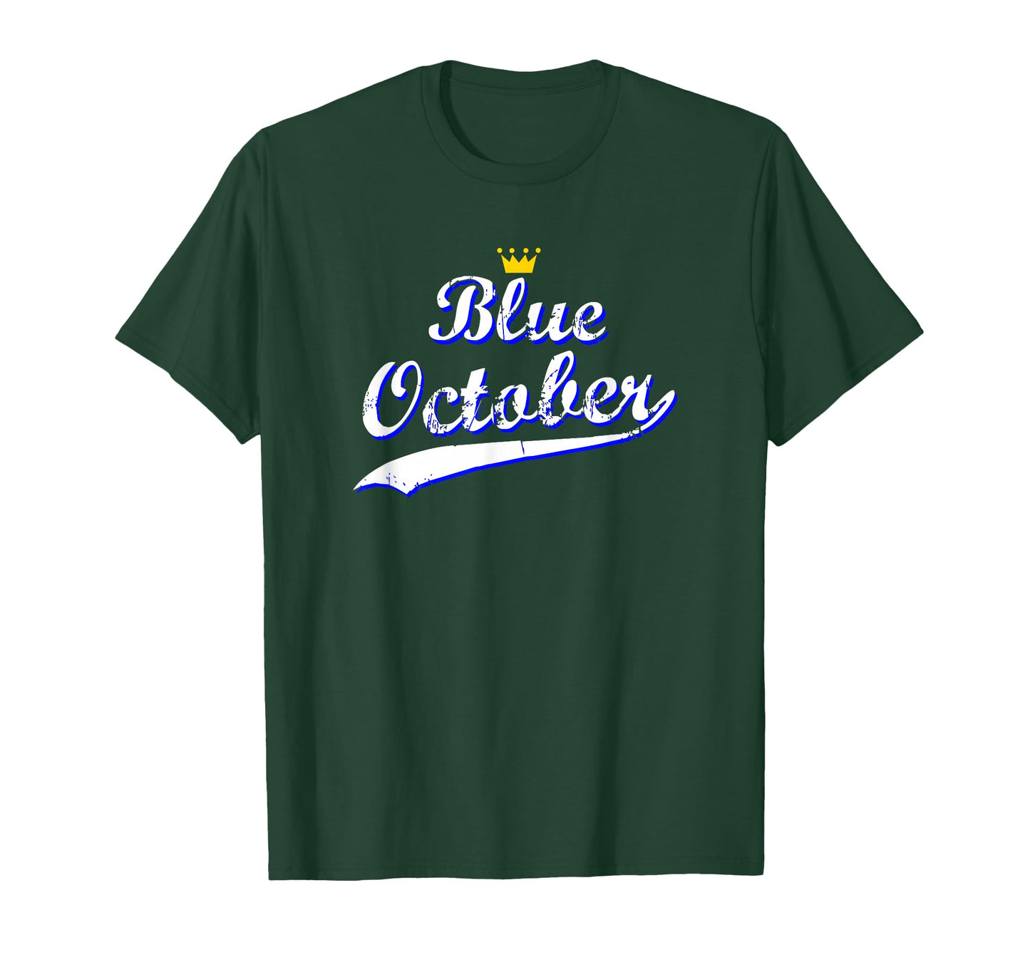 Blue October Retro Script Design T-Shirt