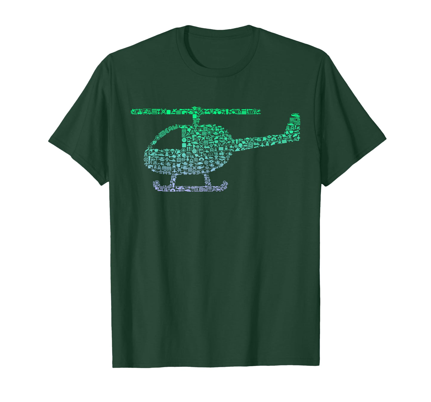 Chopper Silhouette Graphic Pilot Flying Aviation Helicopter T-Shirt