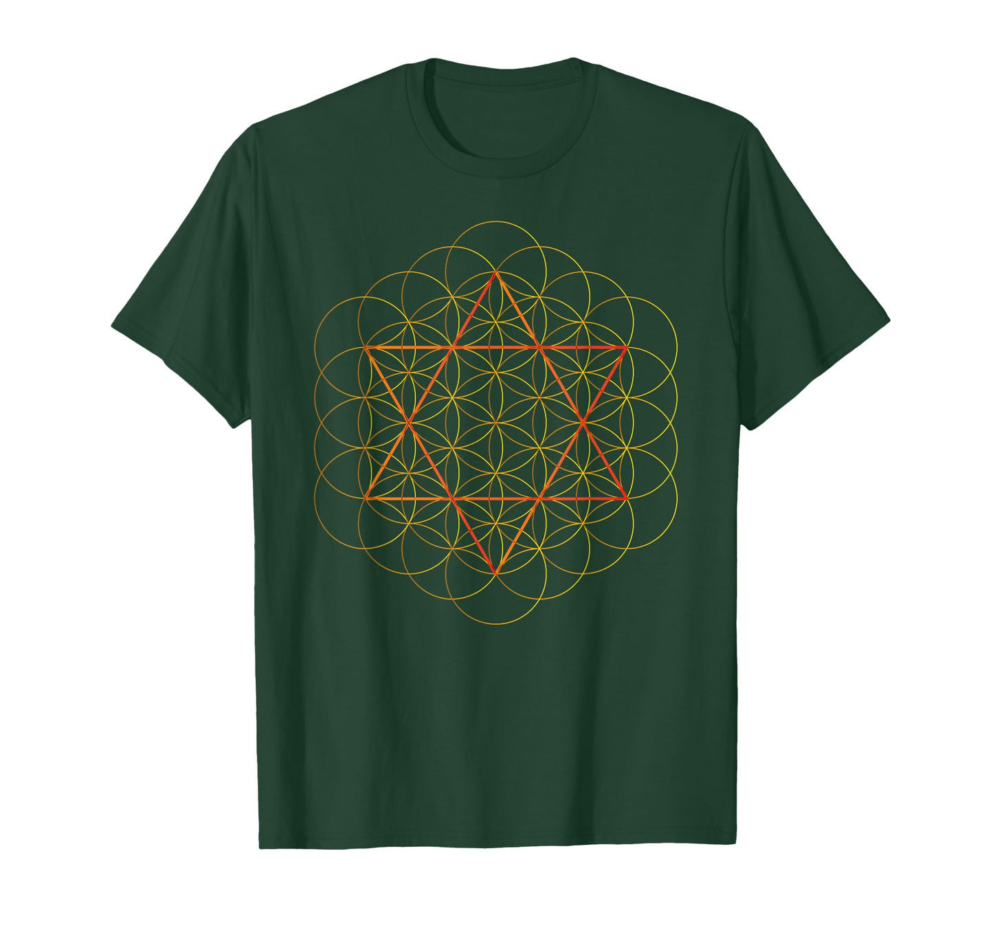 Sacred Geometry ArtFlower Of Life David Star T-Shirt
