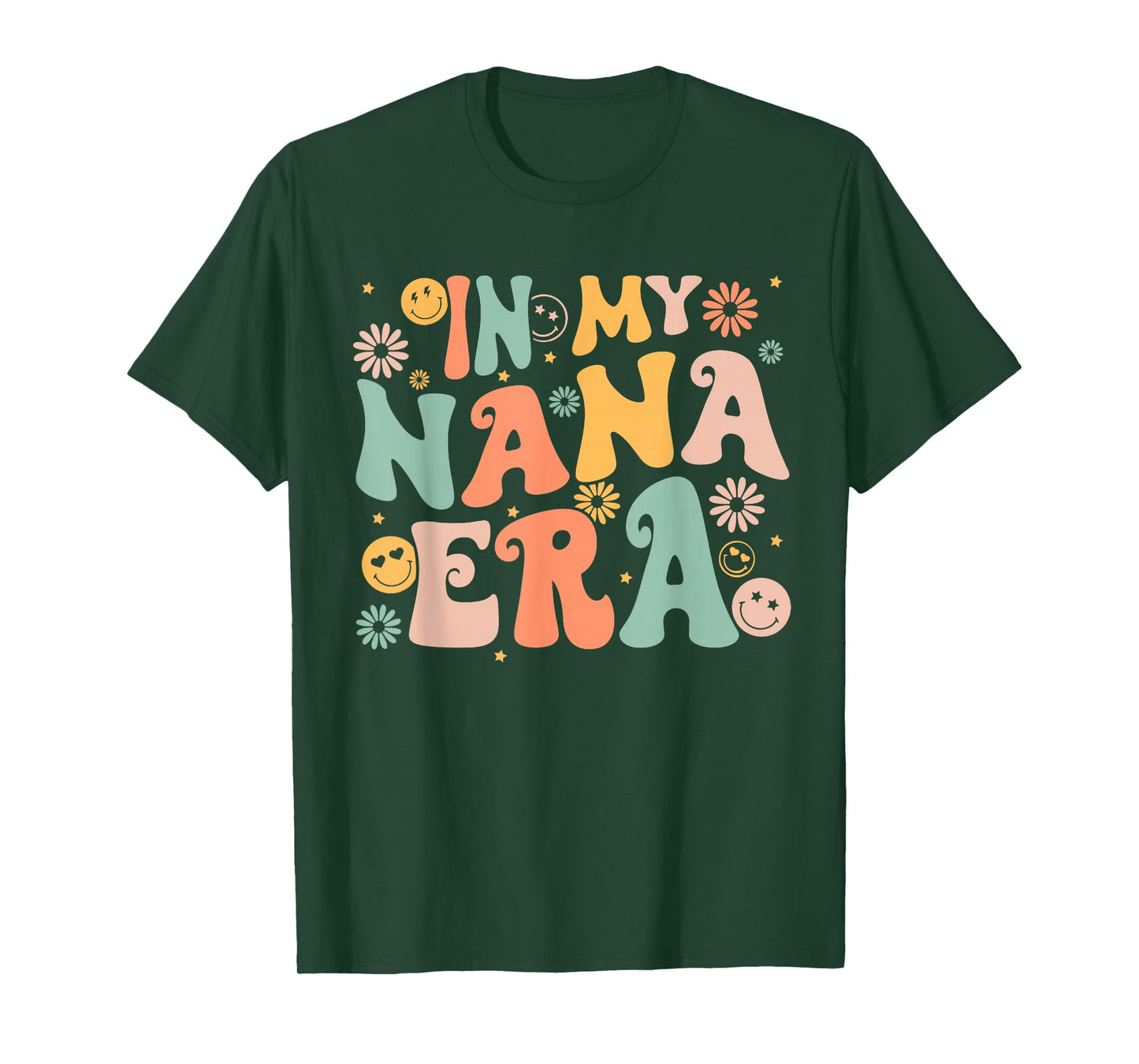 In My Nana Era Groovy Retro Cool for Grandma Mother's Day T-Shirt