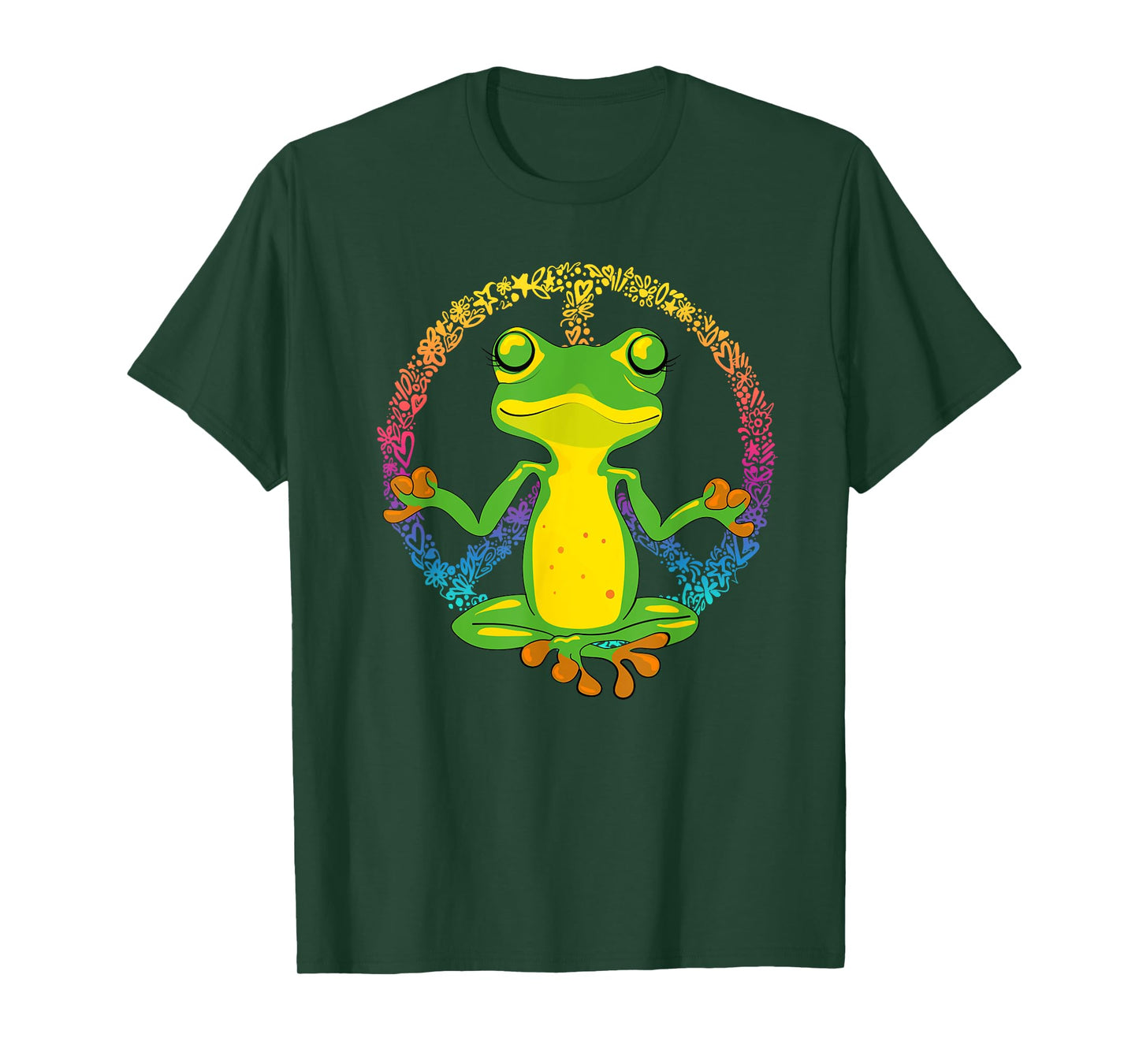 Peace Sign Yoga Frogs Cool Peace Frog Tie Dye T-Shirt