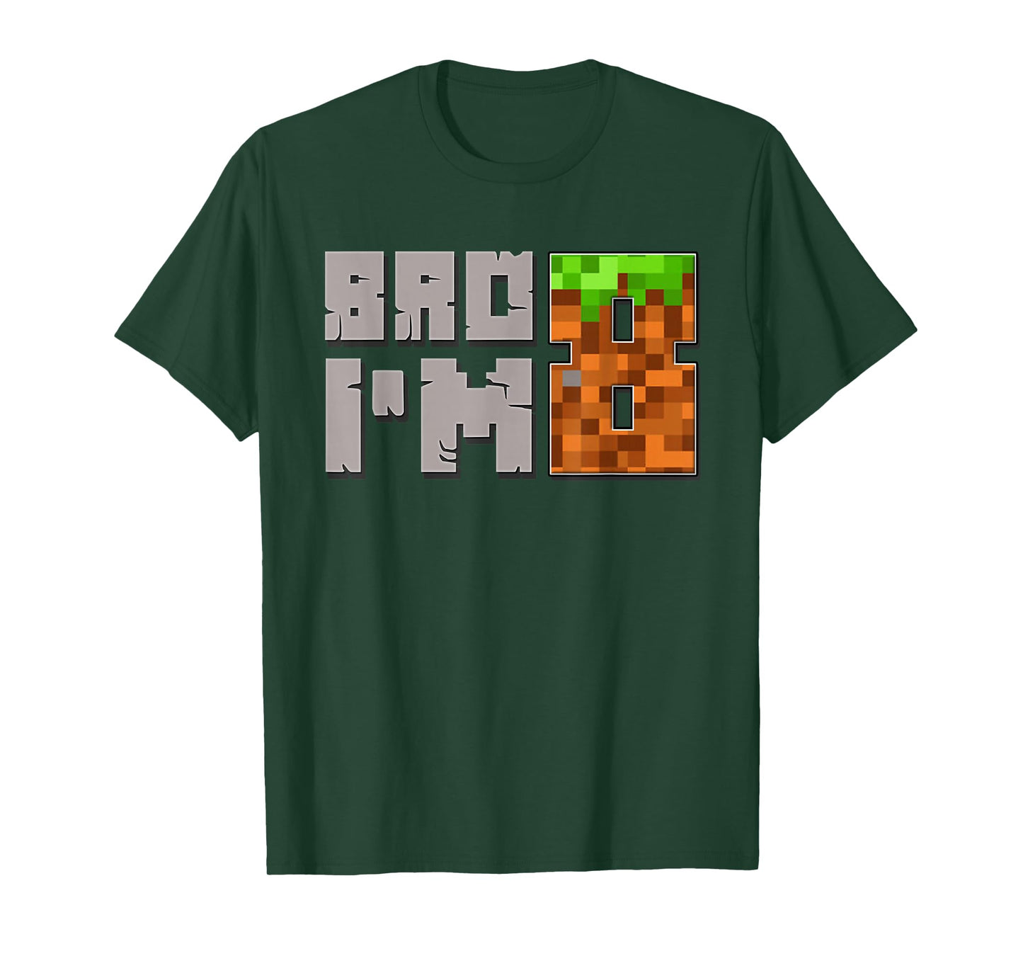 8th Birthday Boy Bro I’m 8 Year Old Gamer Pixel Boys Kids T-Shirt