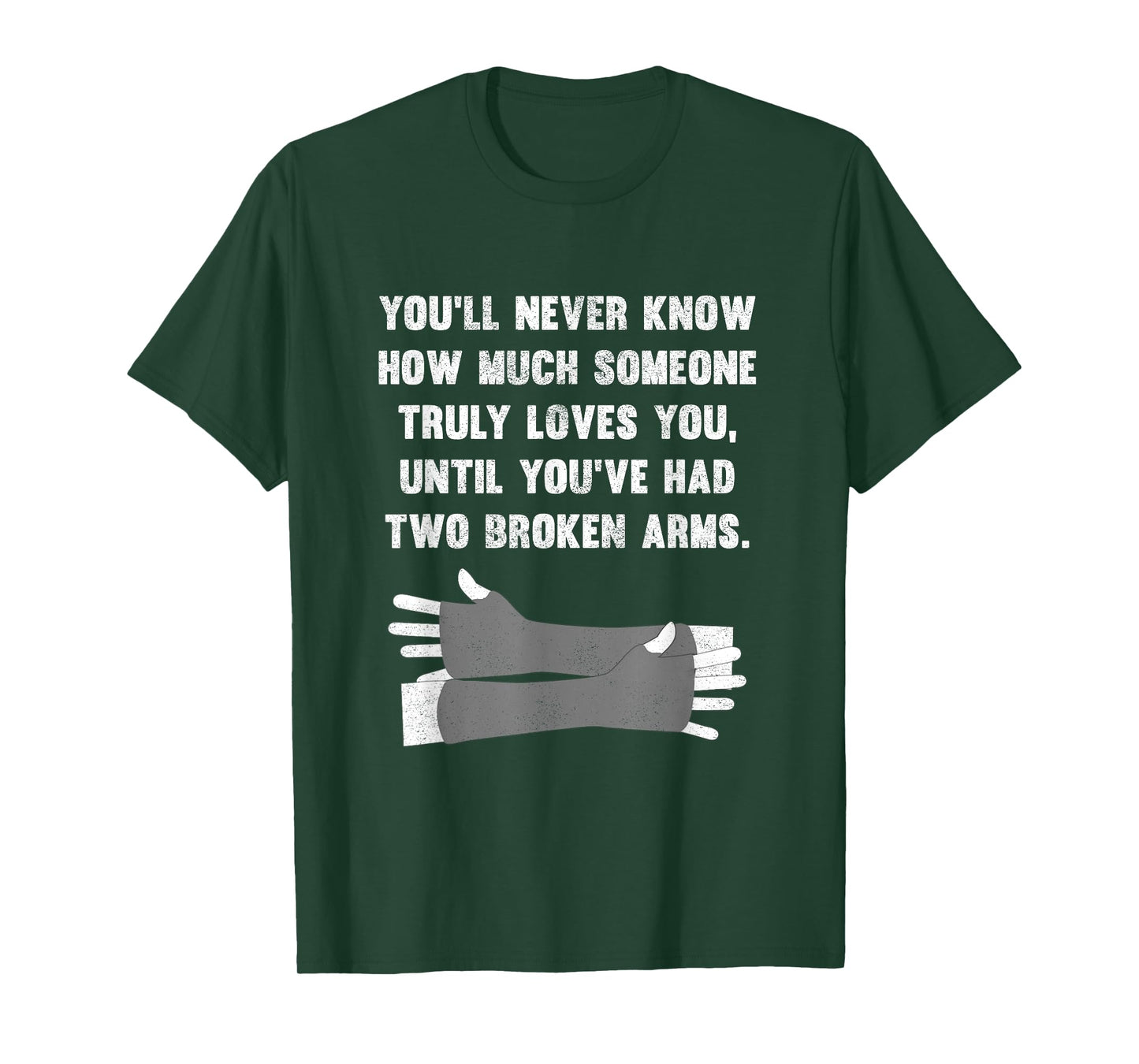 Funny Two Broken Arms Love Meme Social Media T-Shirt T-Shirt