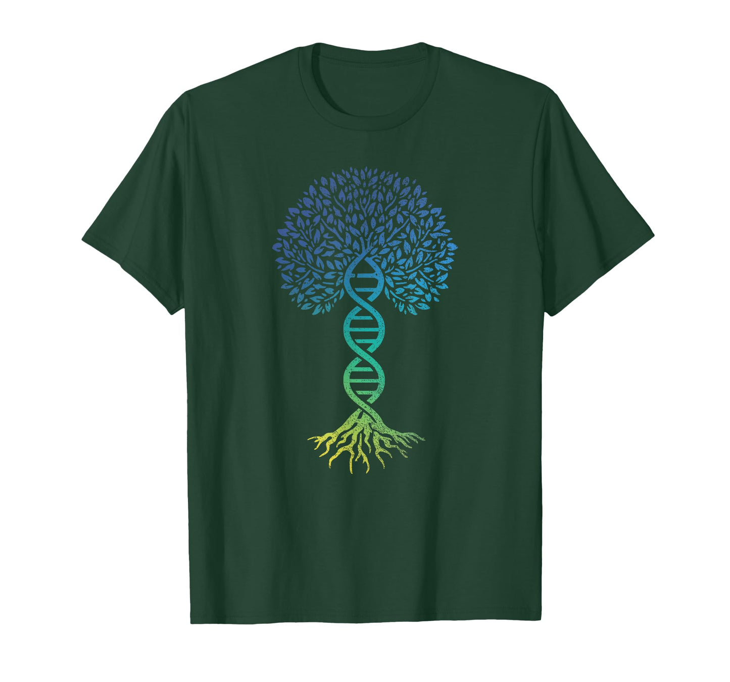 Tree Of Life DNA Science Genetics Earth Day Genealogy Blue T-Shirt