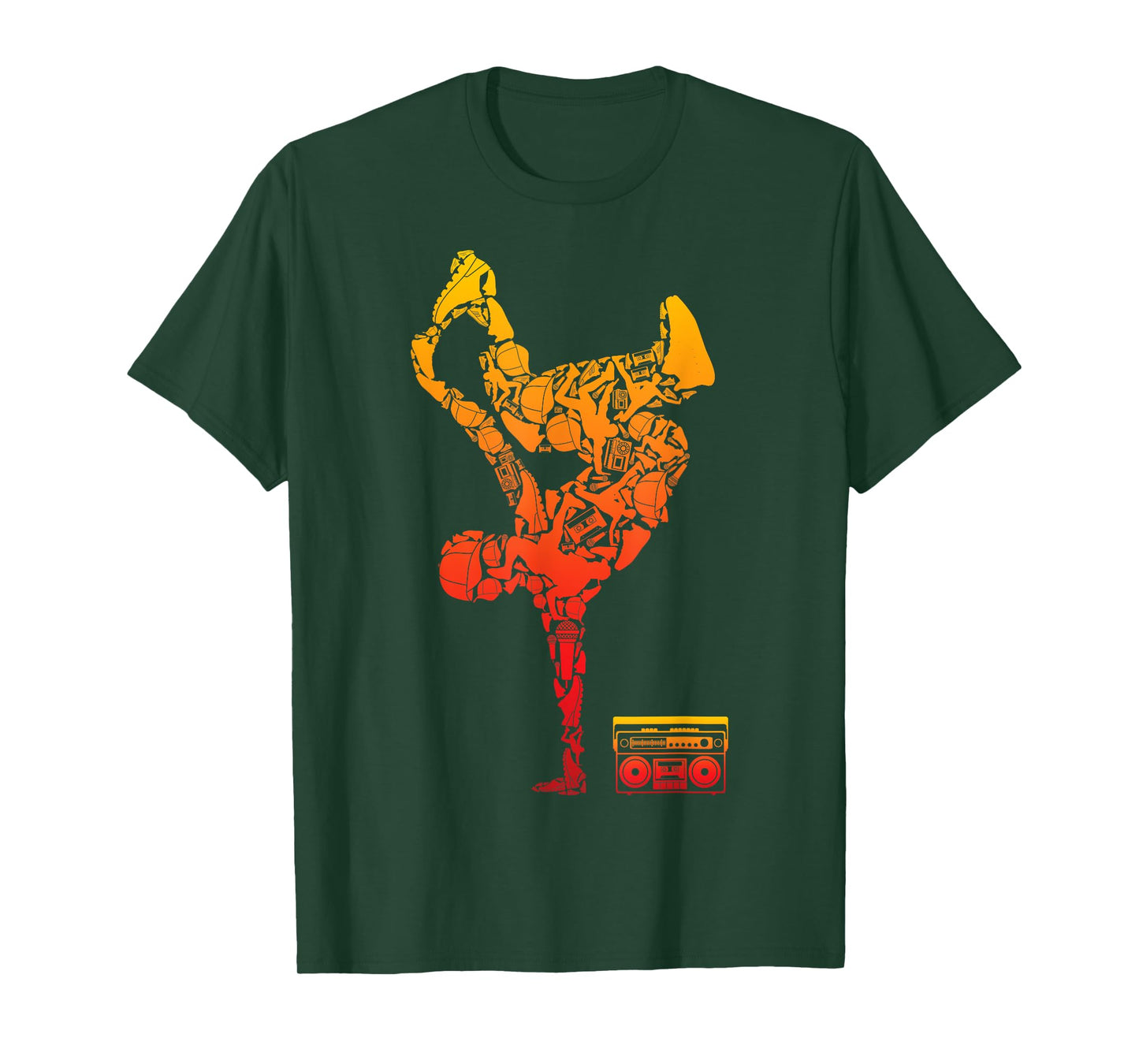 Breakdancing Boombox One Hand Freeze Hip-hop Breaking T-Shirt