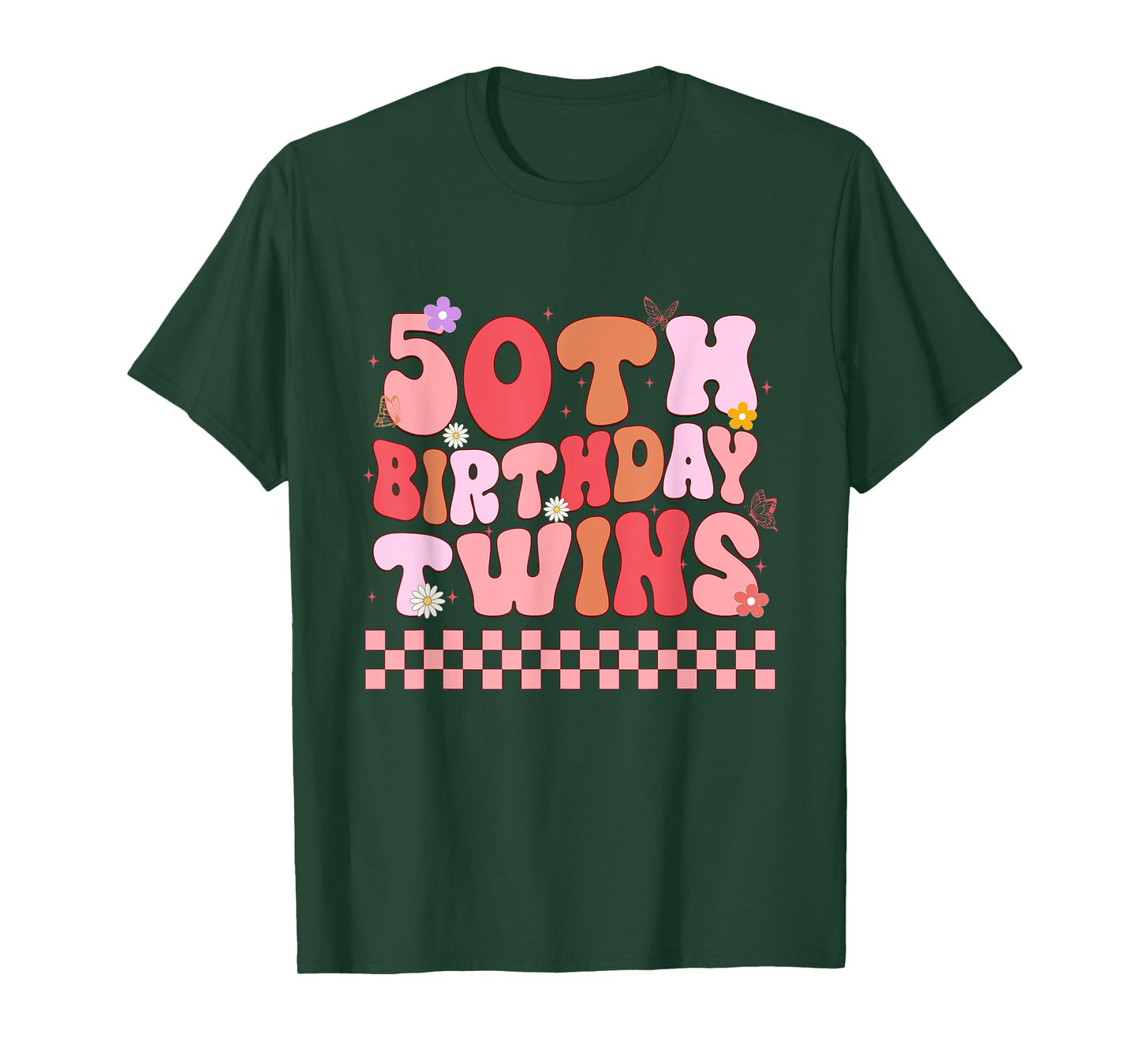 50th Birthday Twins 50 years old Matching Sibling Birthday T-Shirt