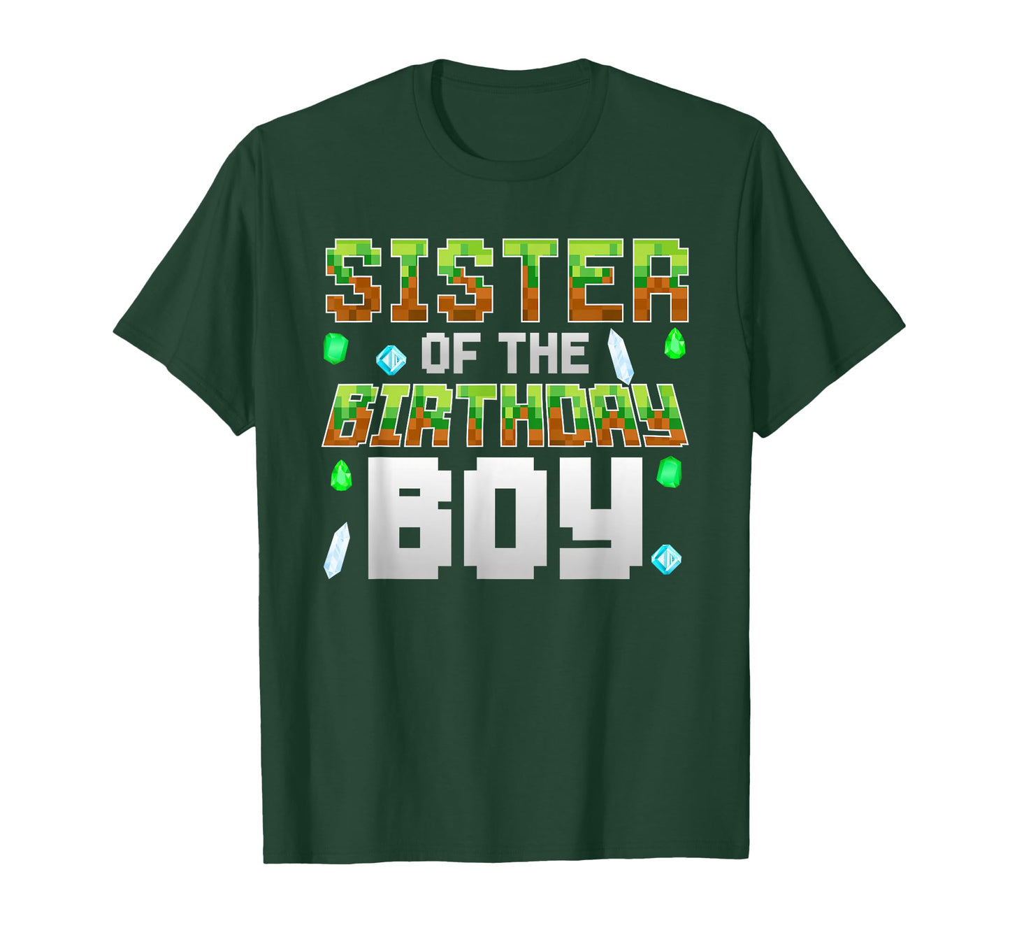 Sister Of The Birthday Boy Birthday Party Gamer Pixel Number T-Shirt