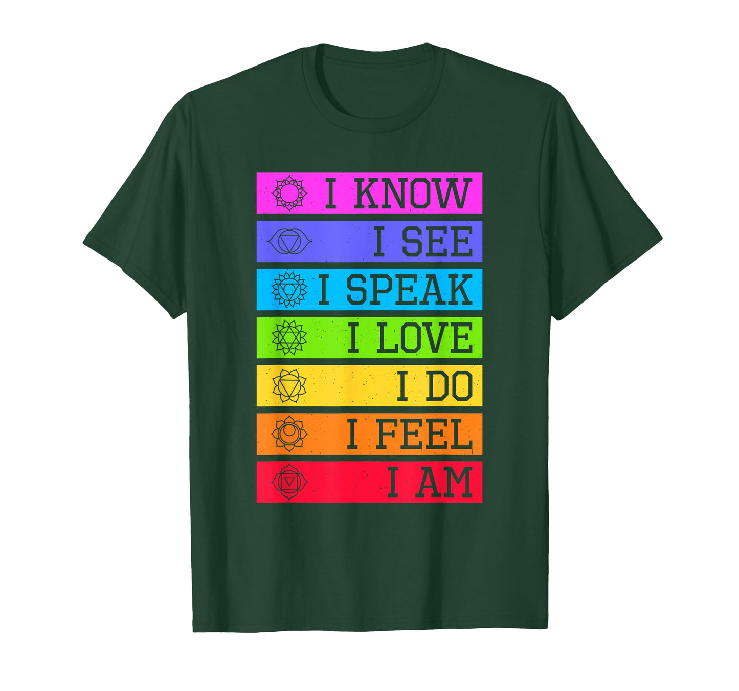 Namaste Yoga Meditation 7 Chakras Spiritual T-Shirt