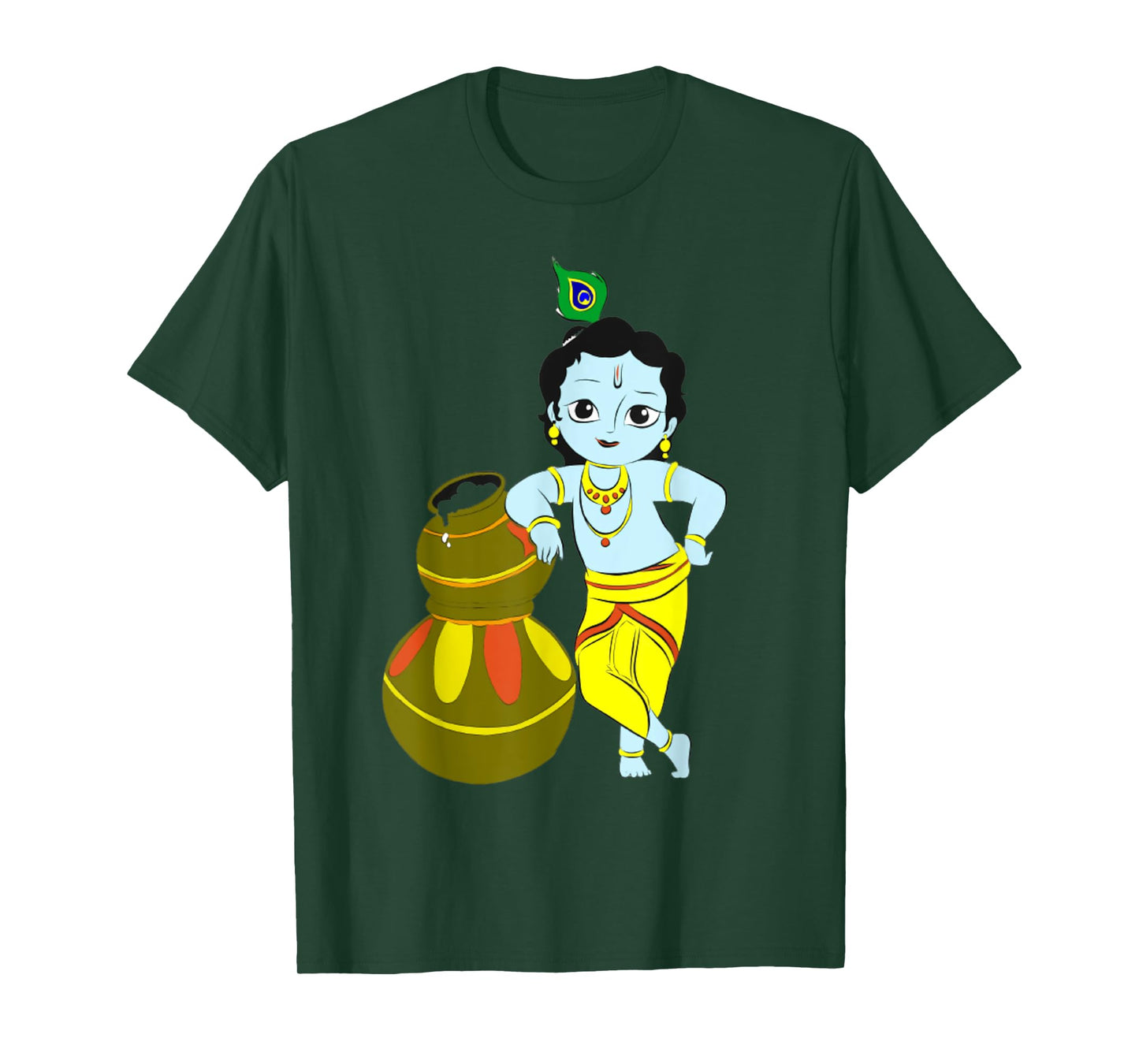 Yoga Meditation Spiritual Hindu God Krishna T-Shirt