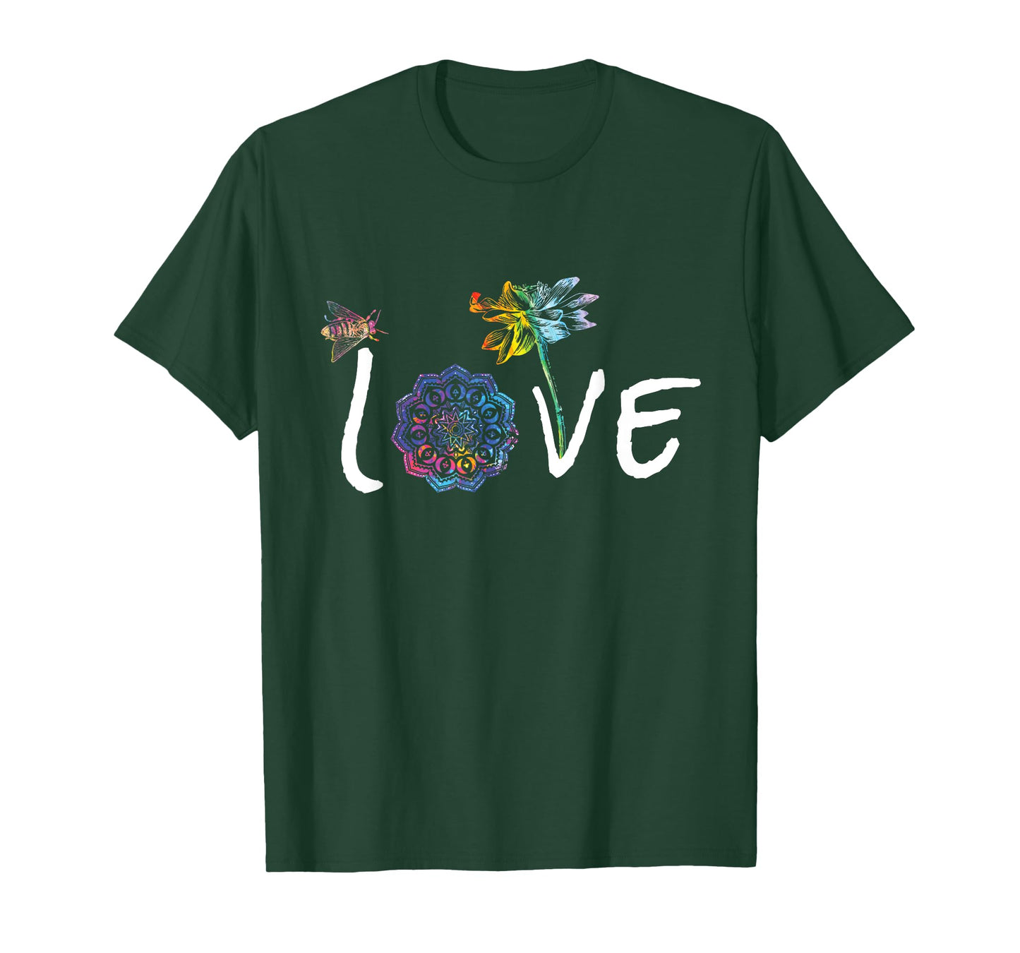 Namaste Love Lotus Flower Bee Peace Meditation Yoga Gift T-Shirt