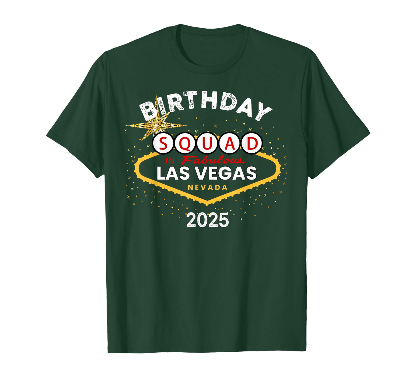 Las Vegas Girls Trip 2025 Shirts Crew Vegas Birthday Squad T-Shirt