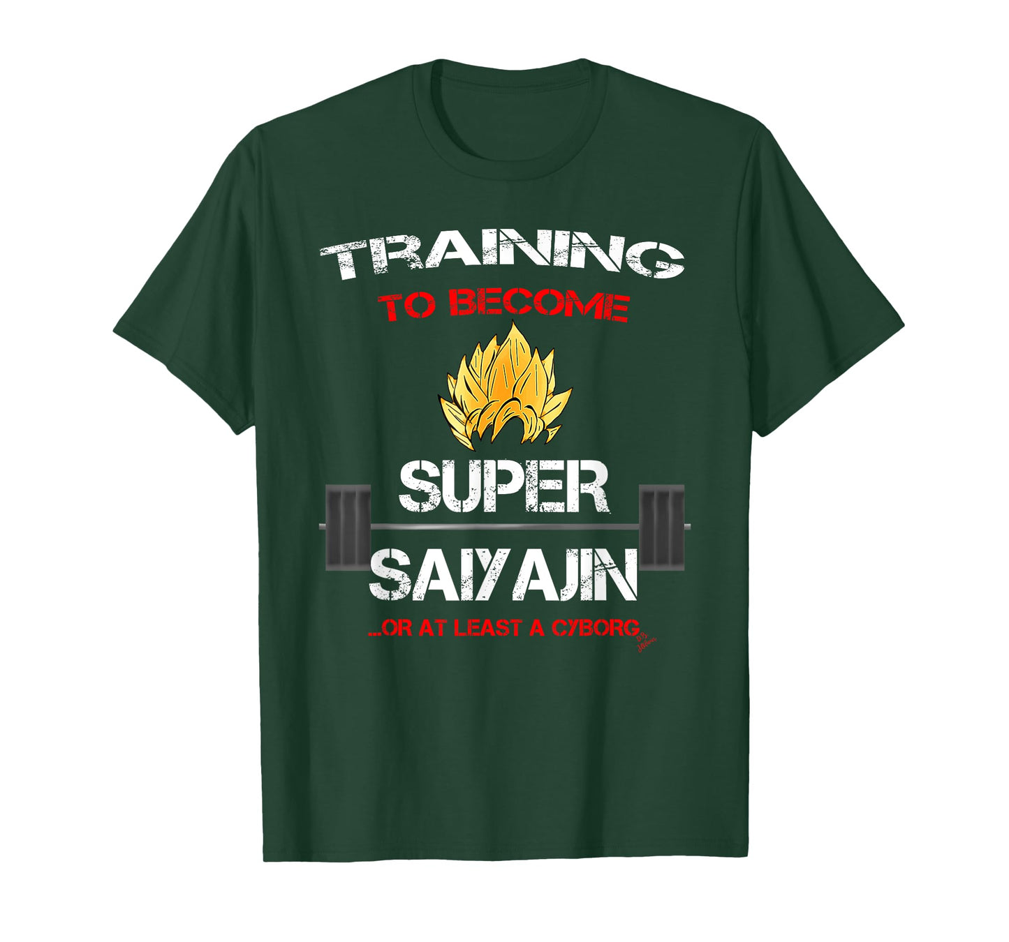 Training to become a super saiyajin - fun fitness T-Shirt