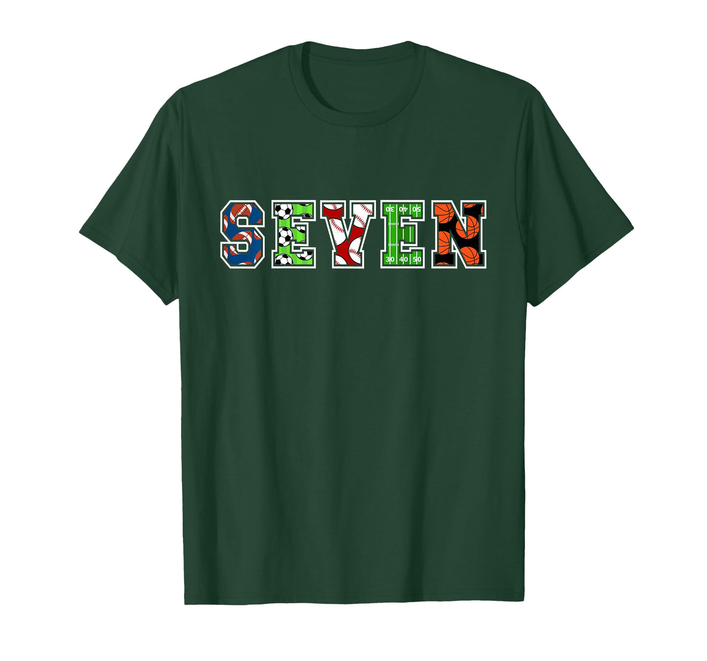 Kids 7th Birthday Sports Birthday Party 7 Year Old Boy T-Shirt