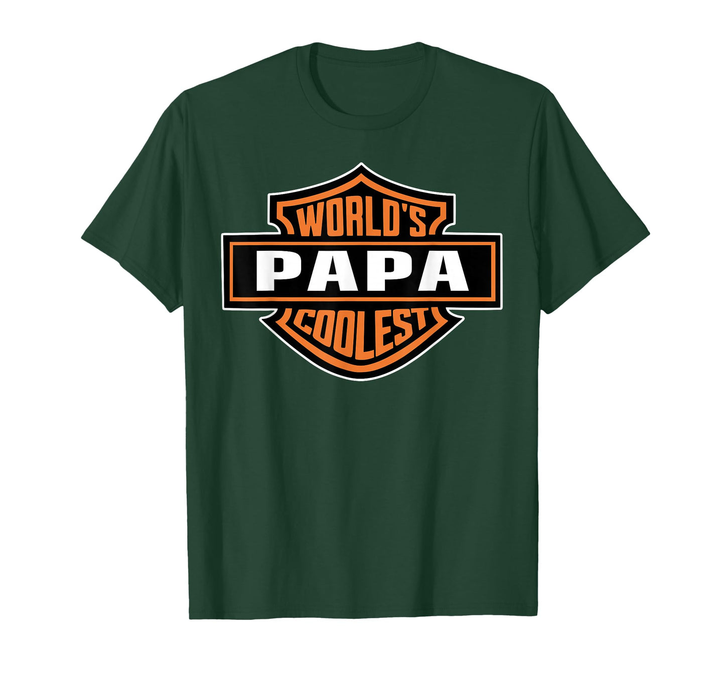Mens World's Coolest PAPA Best Dad In The World Father's Day T-Shirt
