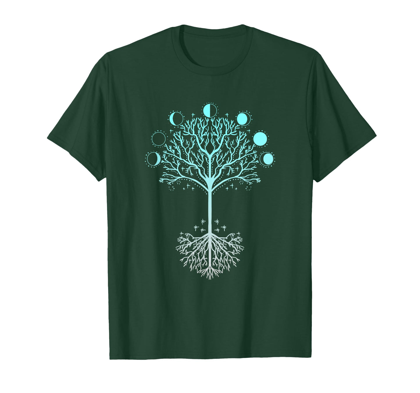 Tree Of Life Moon Phases Art Spiritual Meditation Yoga Yogi T-Shirt