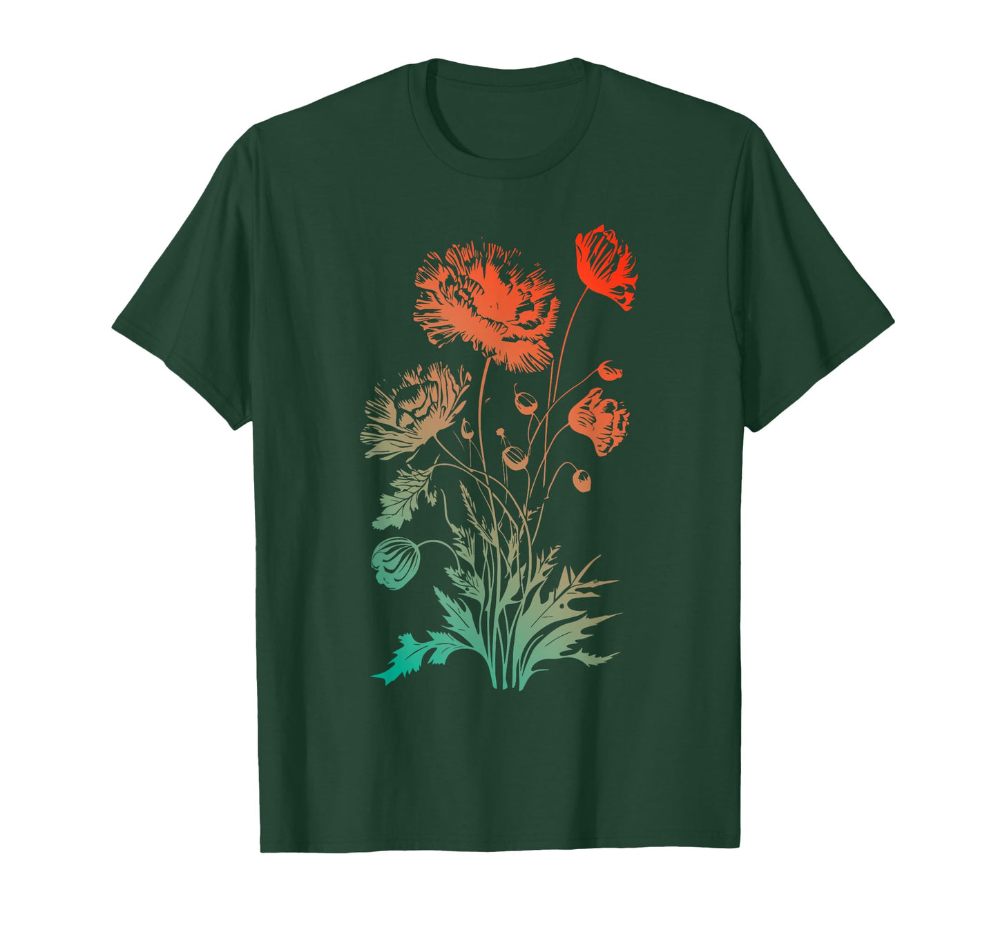 Poppies, spring bloomers, summer, flower, garden, outdoor T-Shirt