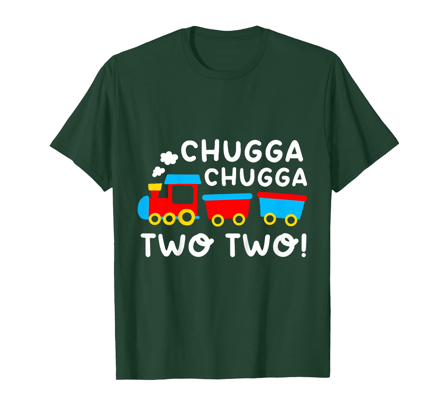 Kids 2nd Birthday Boy Train Chugga Chugga Two Two Toddler T-Shirt