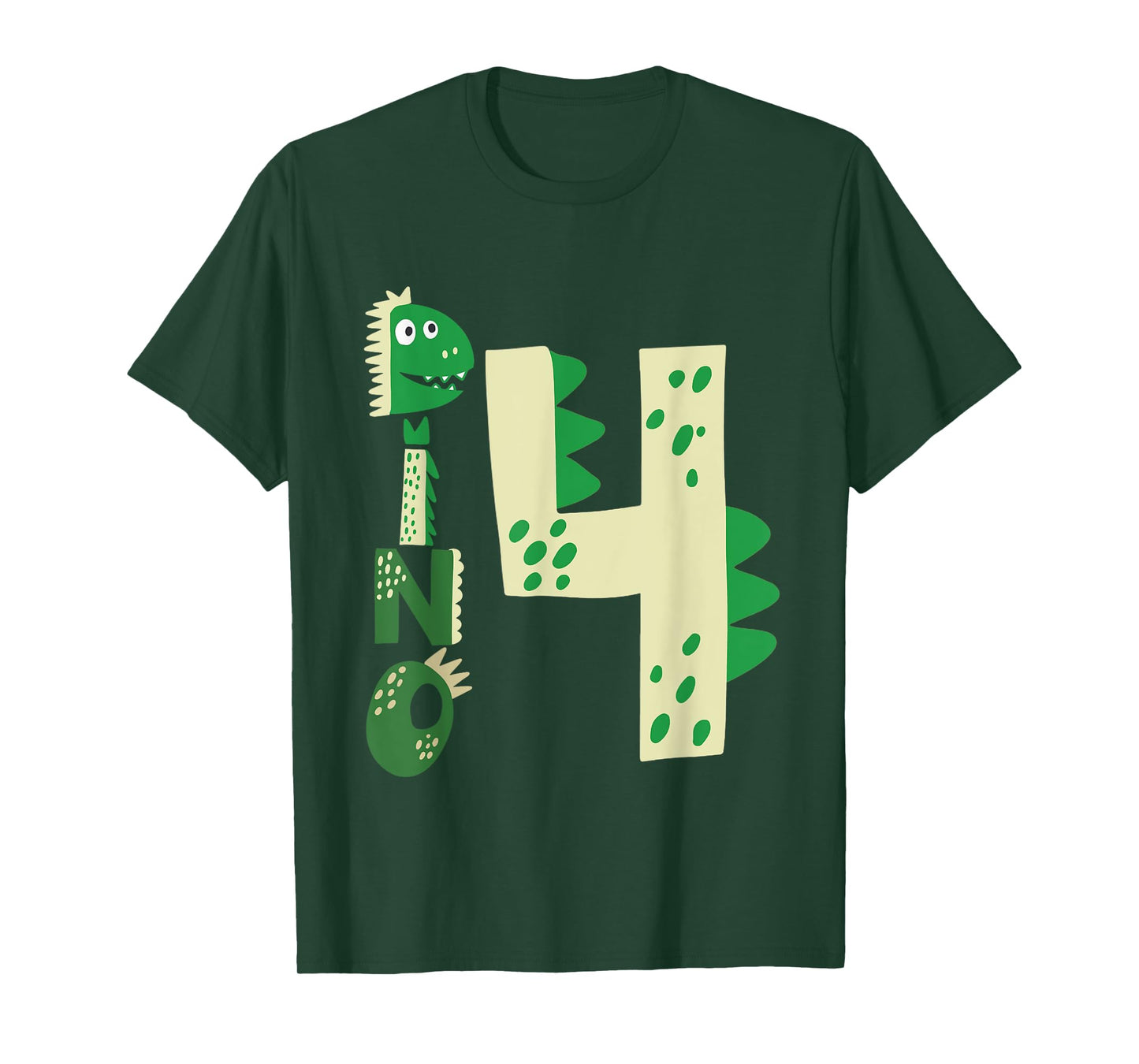 Dino Four Birthday Dinosaur 4th Birthday Boy Girl T-Shirt