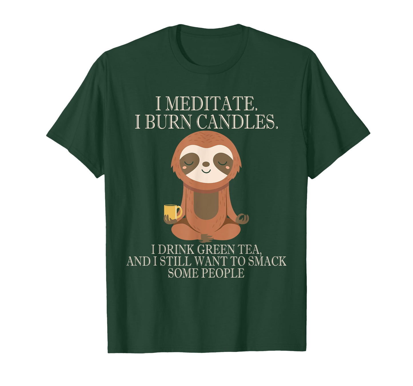 Funny Cute Sloth Meditation Inner Peace T-Shirt T-Shirt