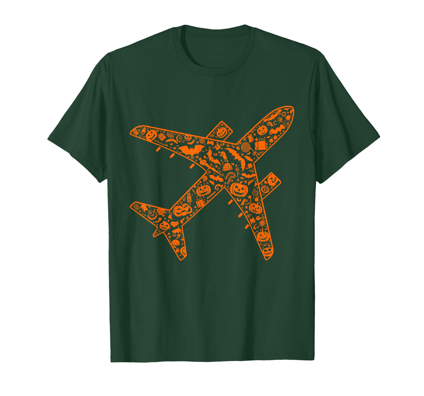 Funny Pumpkin Airplane Candy Halloween Mens Womens Kids T-Shirt