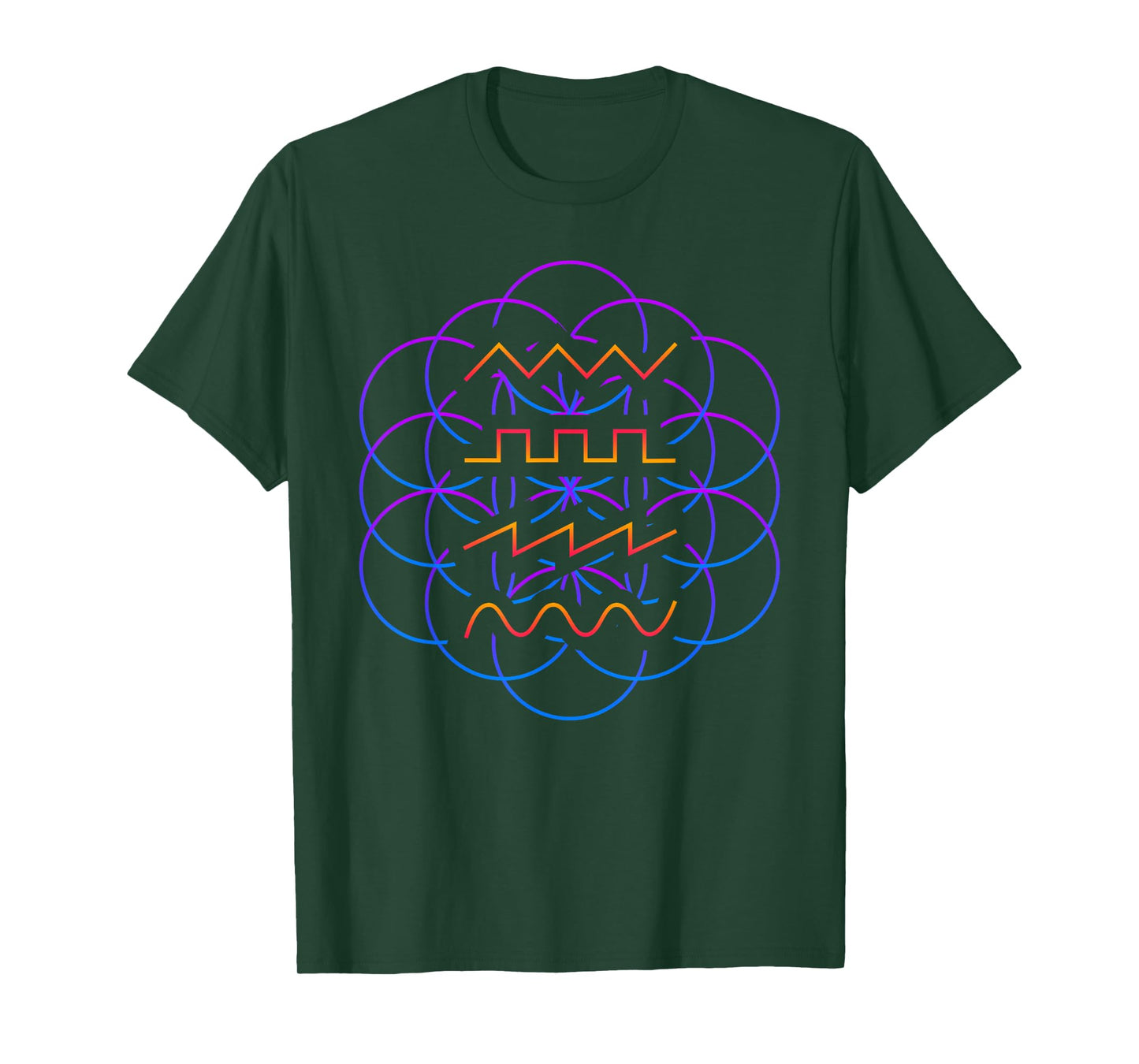 Psychedelic Audio Waveform Synthesizer T-Shirt T-Shirt