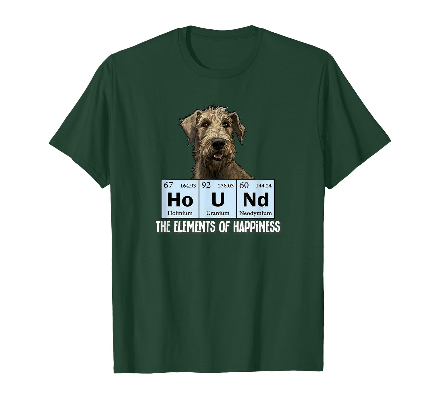 Mens Womens Kids Elements of Happiness Irish Wolfhound Lover T-Shirt