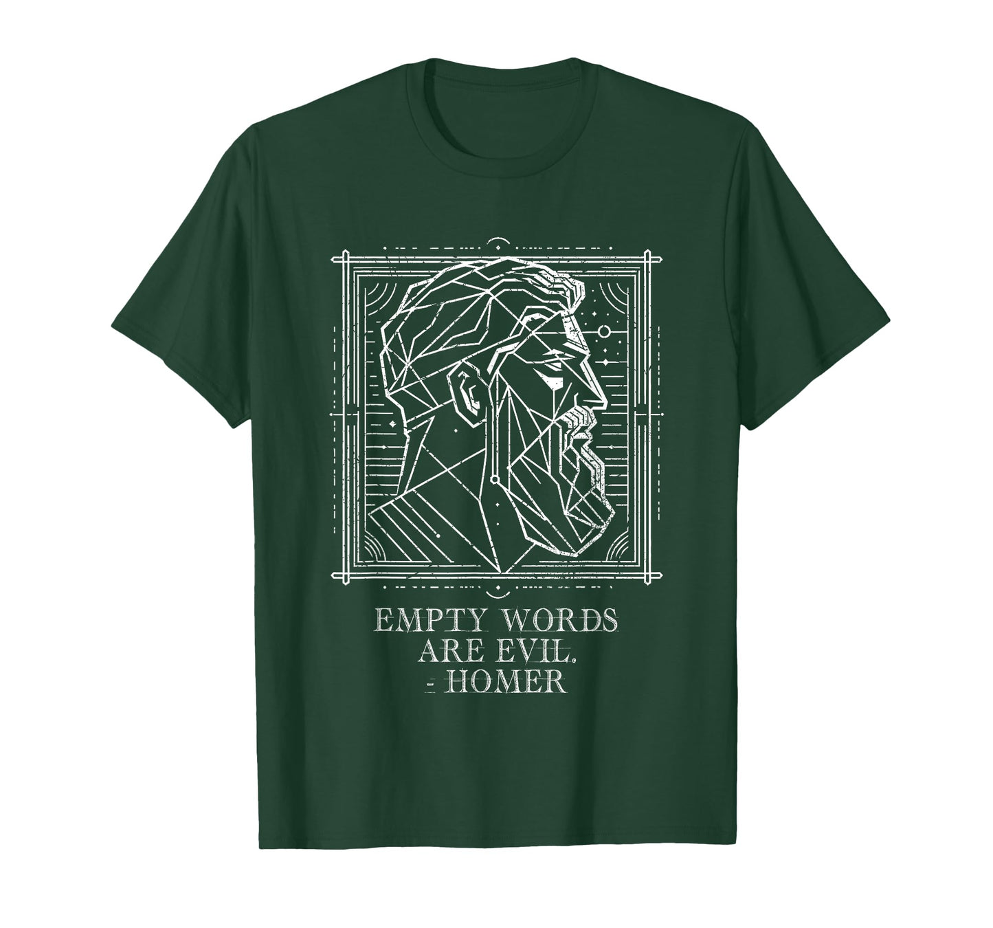Homer saying ,Odyssey: Empty words are Evil T-Shirt