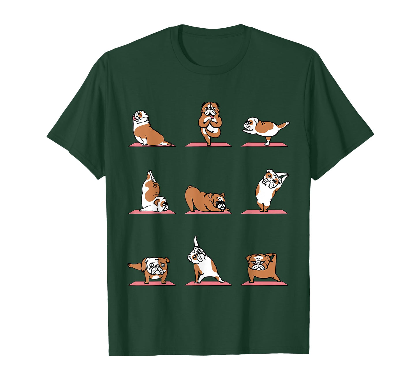English Bulldog Yoga Puppy Yoga Poses and Meditation T-Shirt T-Shirt
