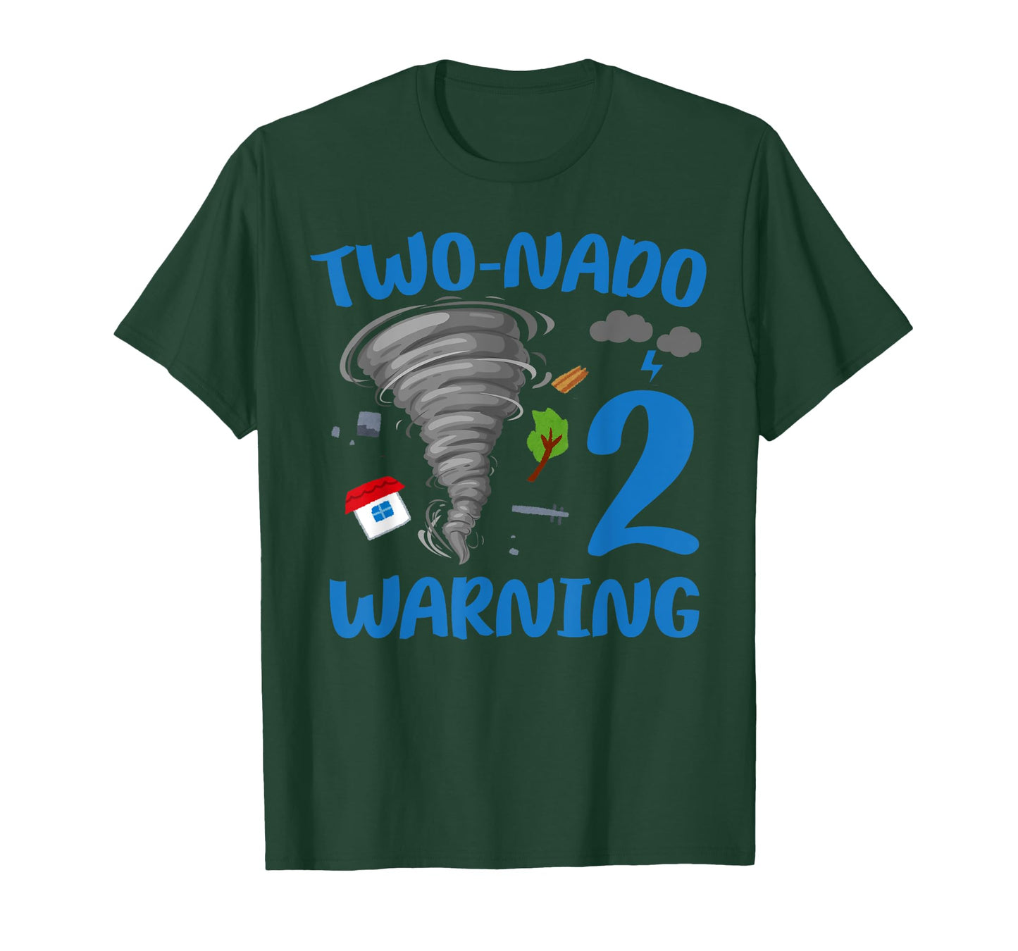 Kids Two-nado Warning 2nd Birthday Theme Tornado Party T-Shirt